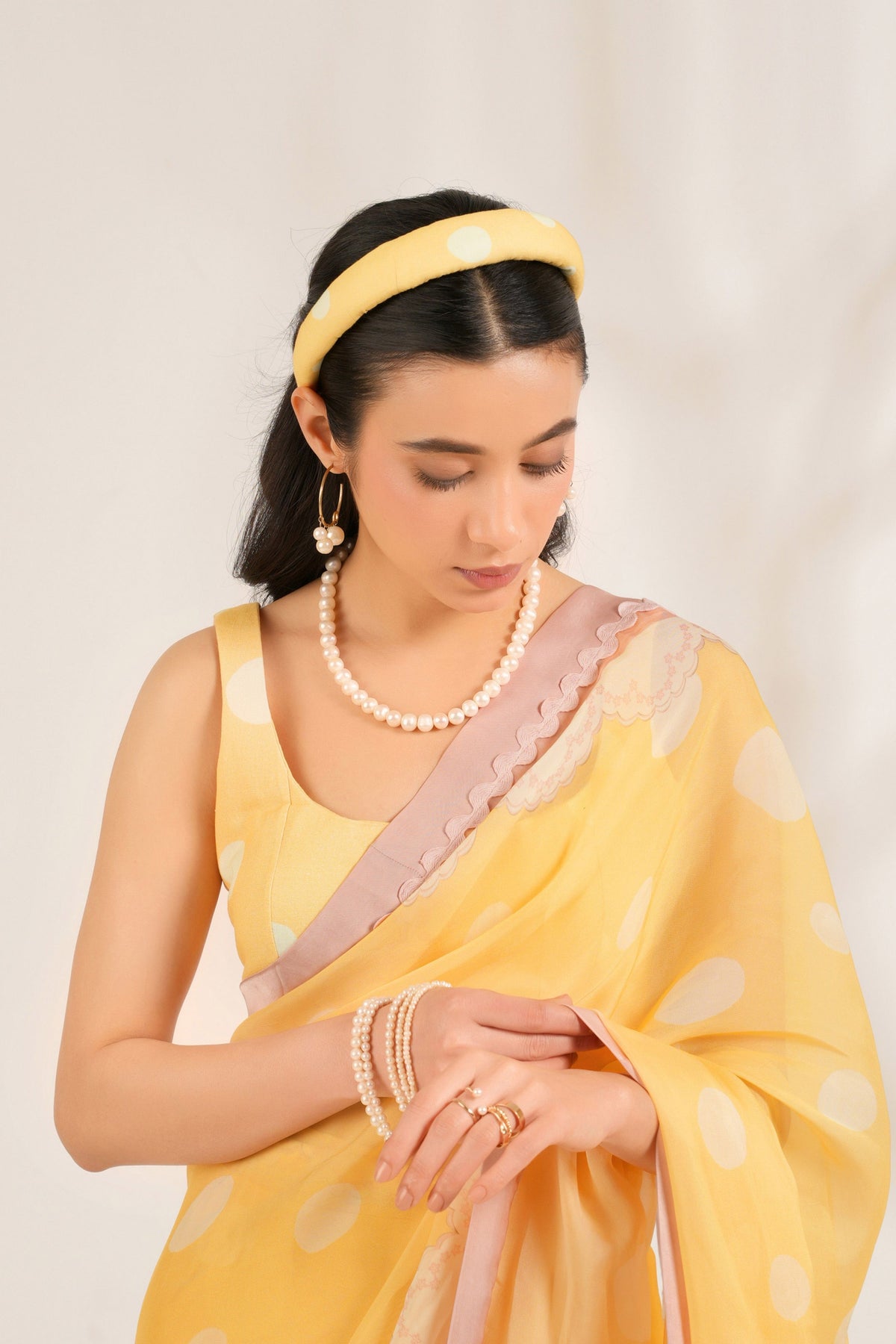 Lemon Sorbet Saree Set