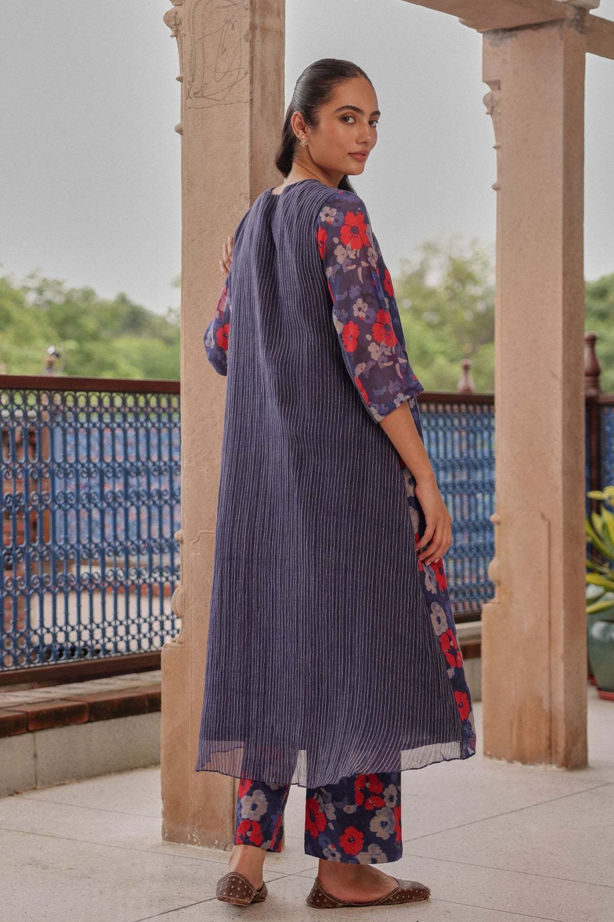 Indigo Bloom Tunic Set