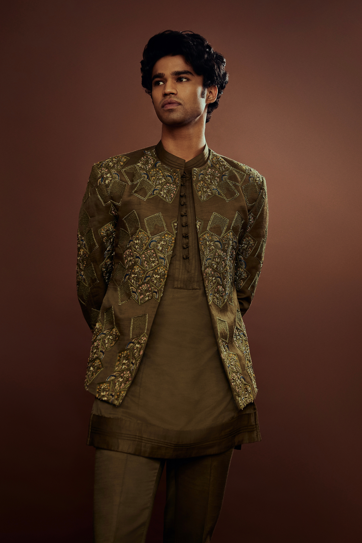 Babil Khan In The Olives Short Jacket Set
