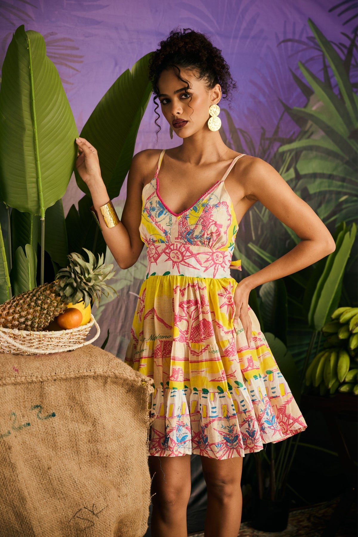 Sunset Bloom Strap Dress