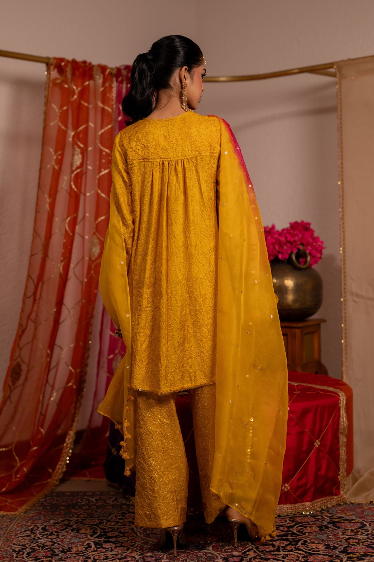 Mustard Kurta Set