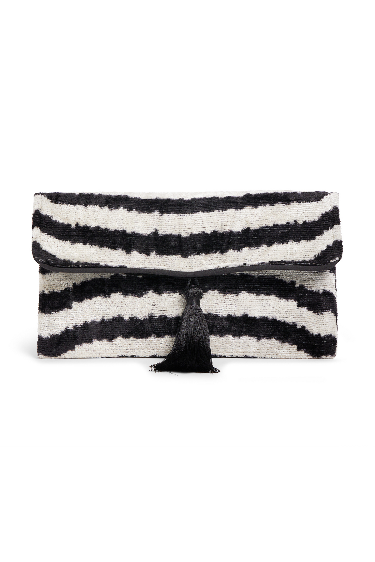 Velvet Silk Fold Over Clutch