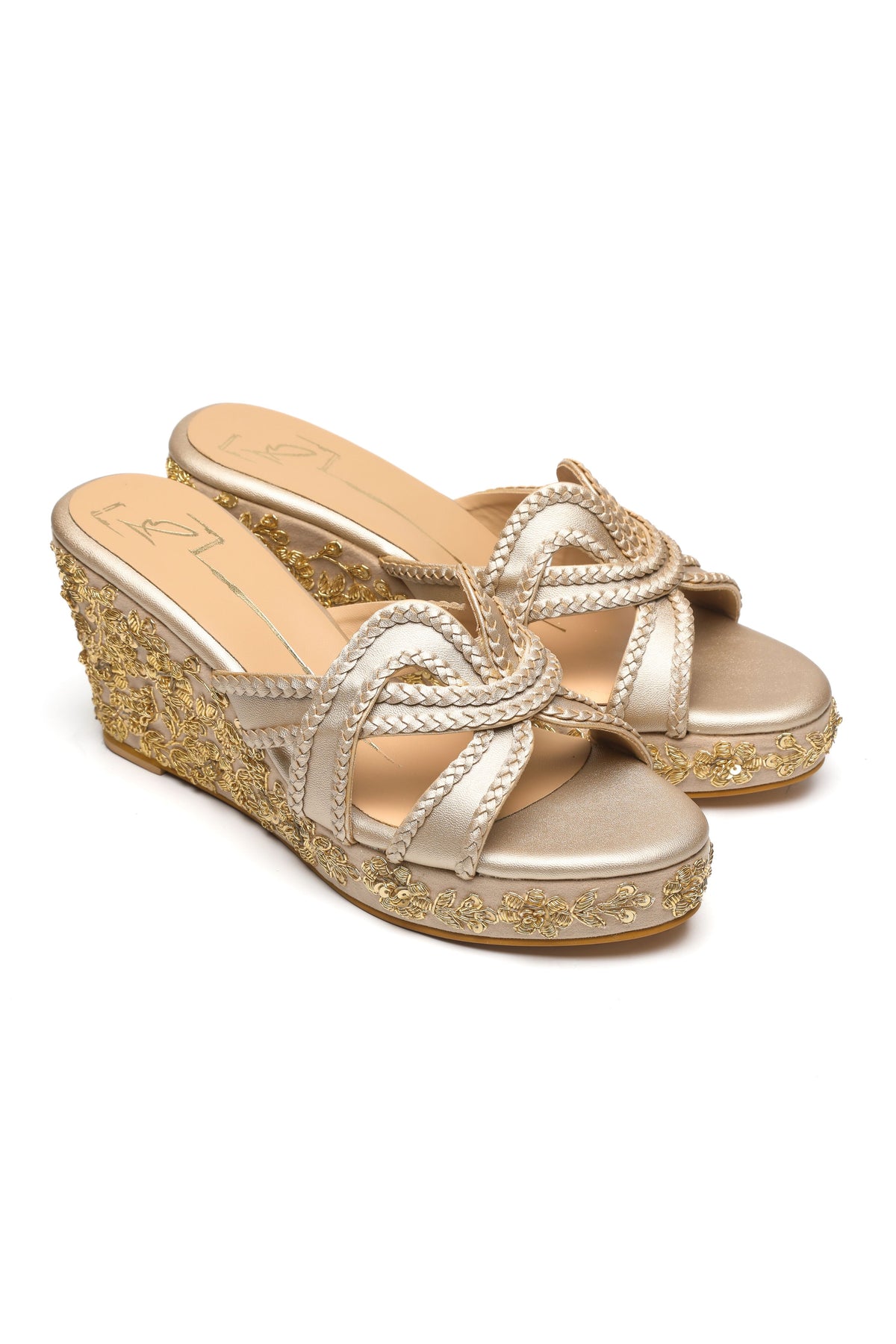 Gold Elegance Block Heel