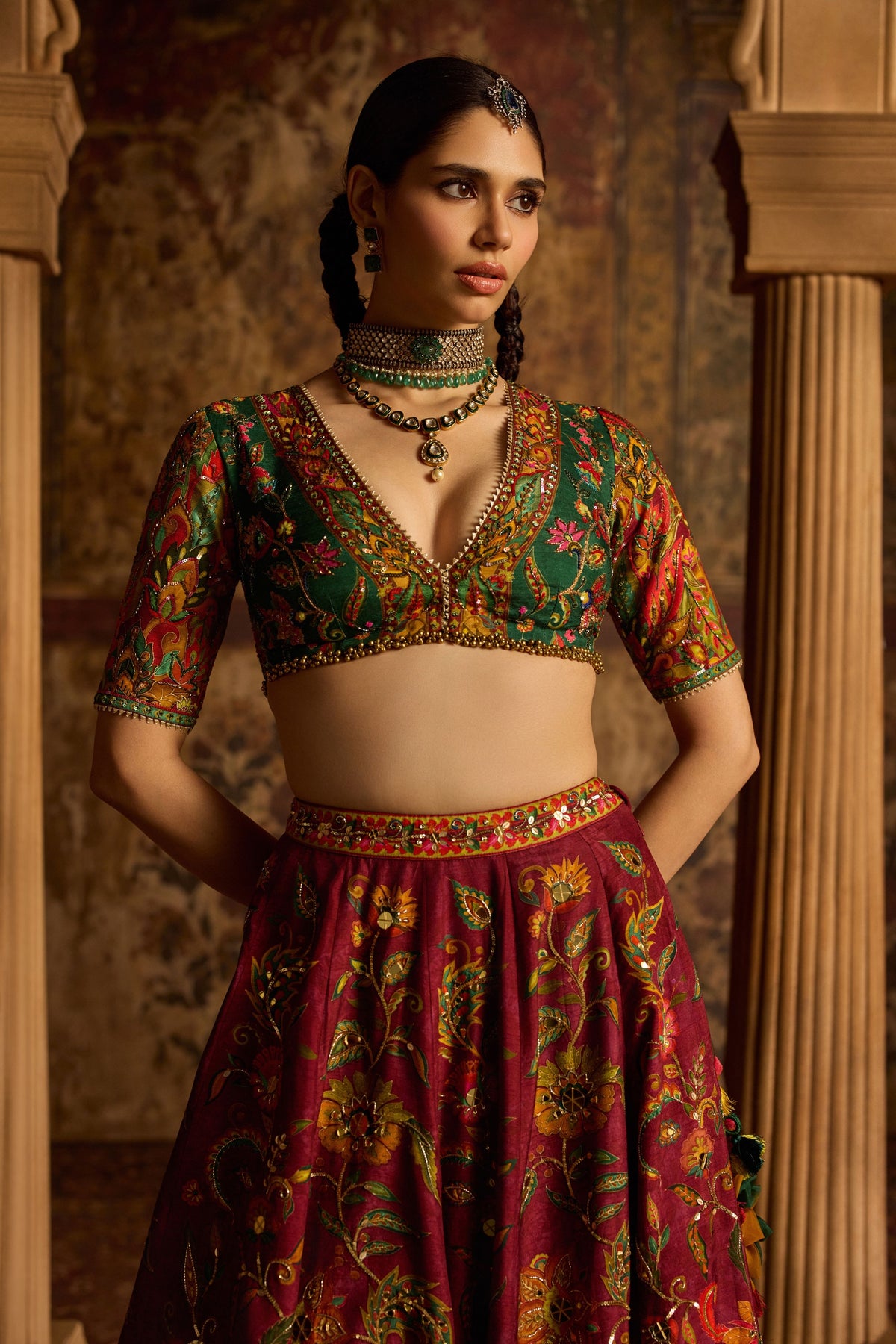 Riddhima Rust Lehenga Set
