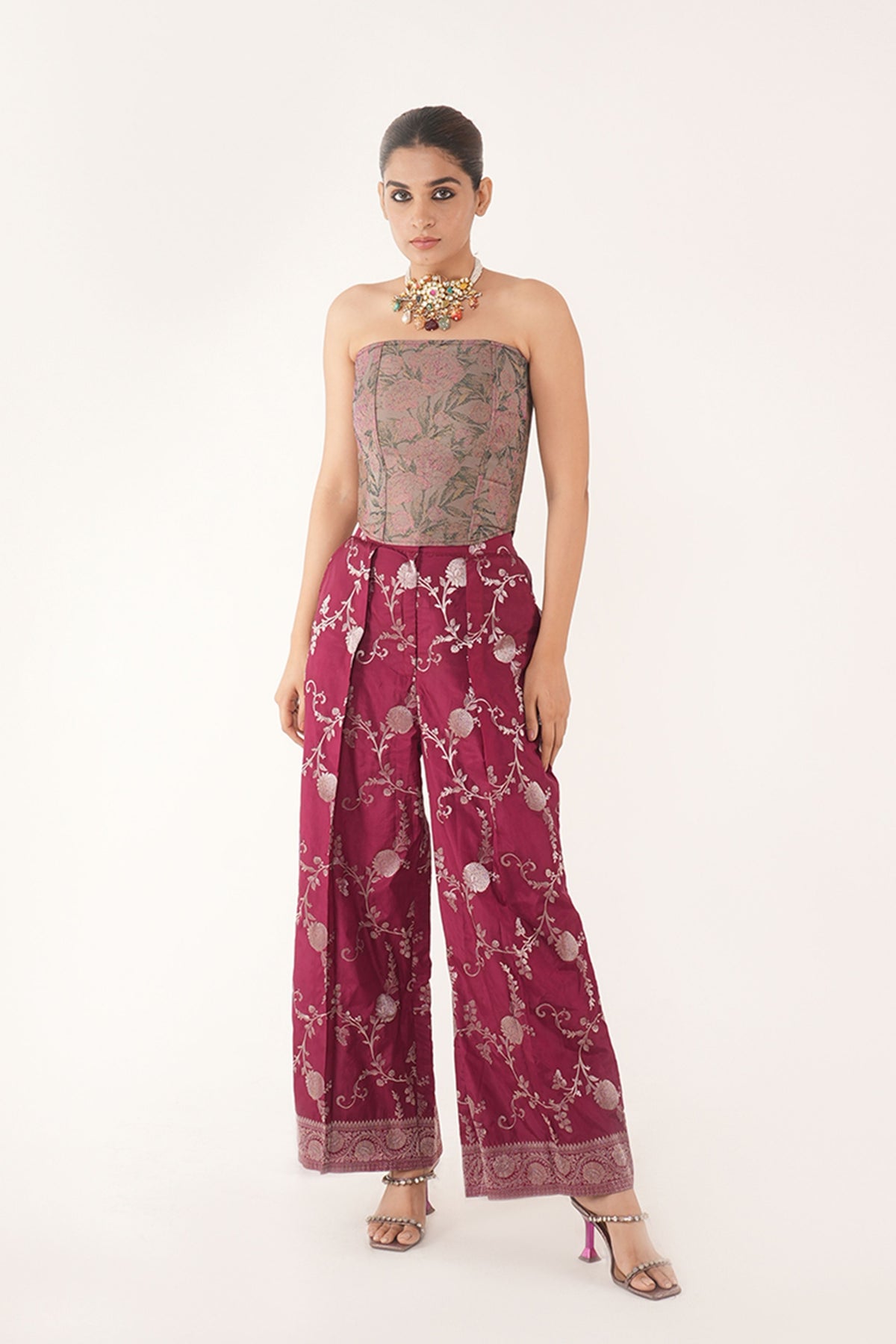 Bagh Maroon Co-ord Set