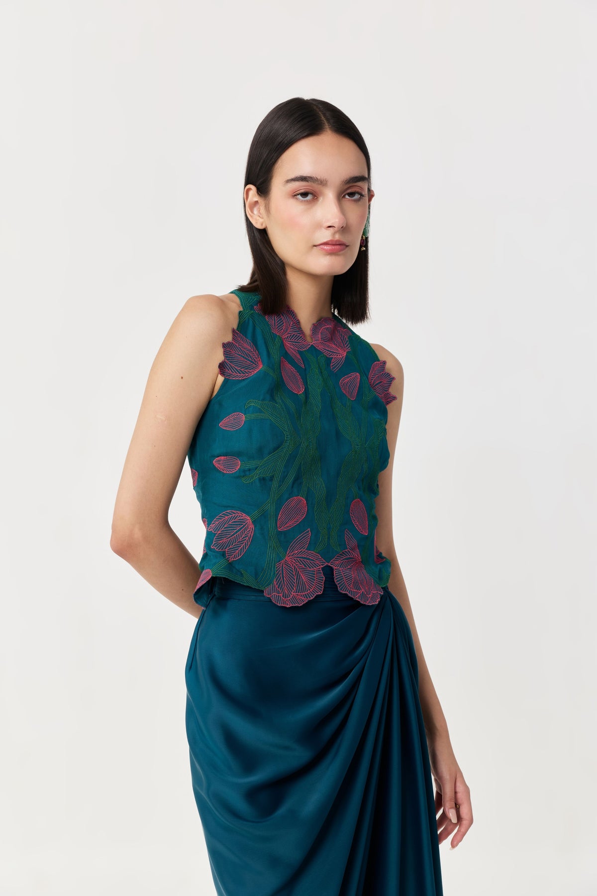 Wild Tulip Teal Top