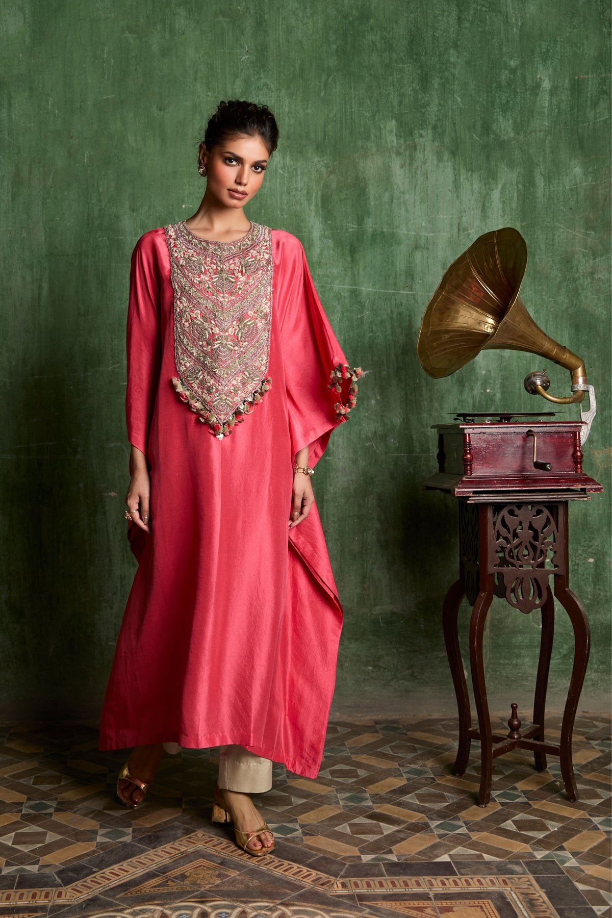 Peach Kaftaan Set