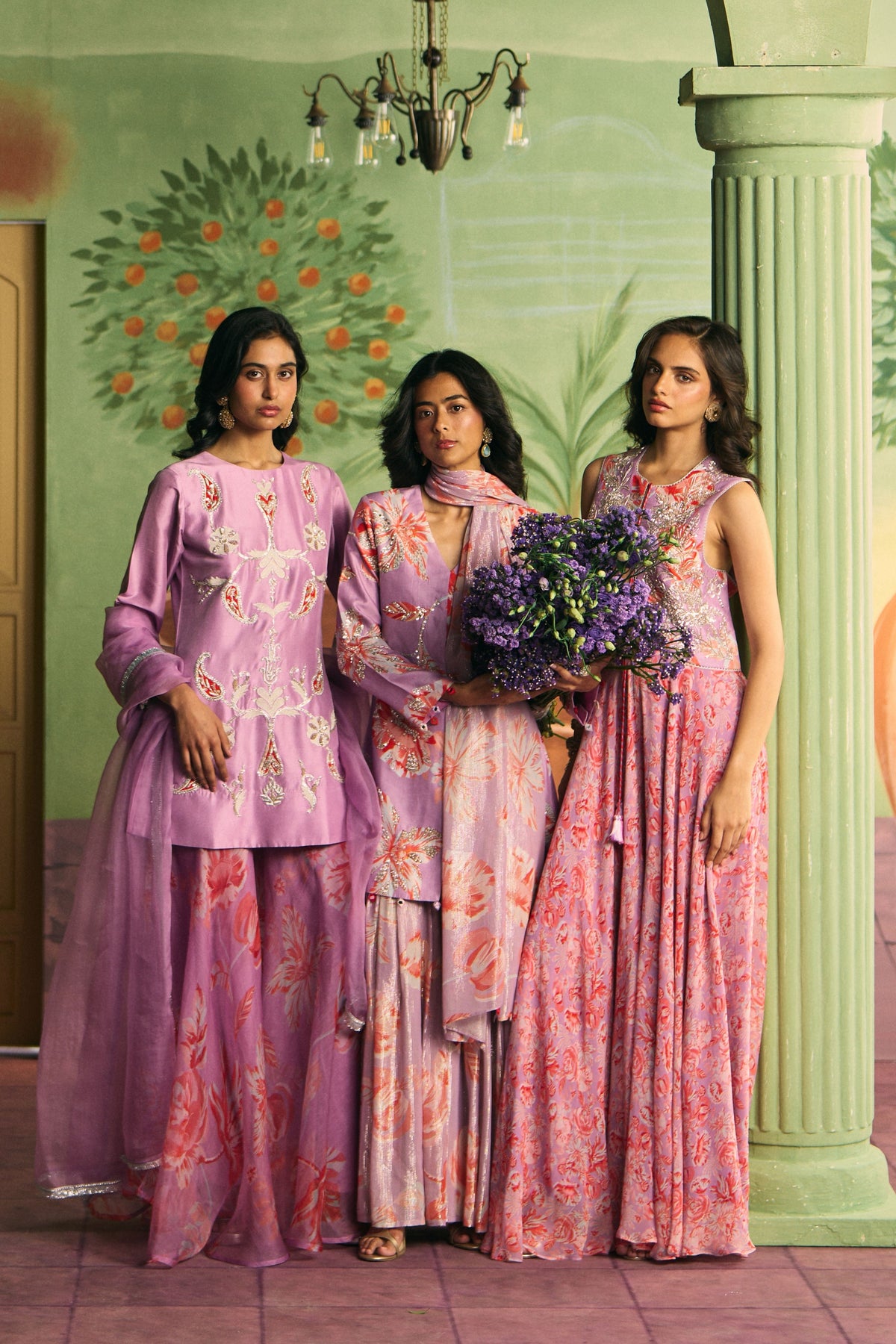 Lavender Garden Sharara Set