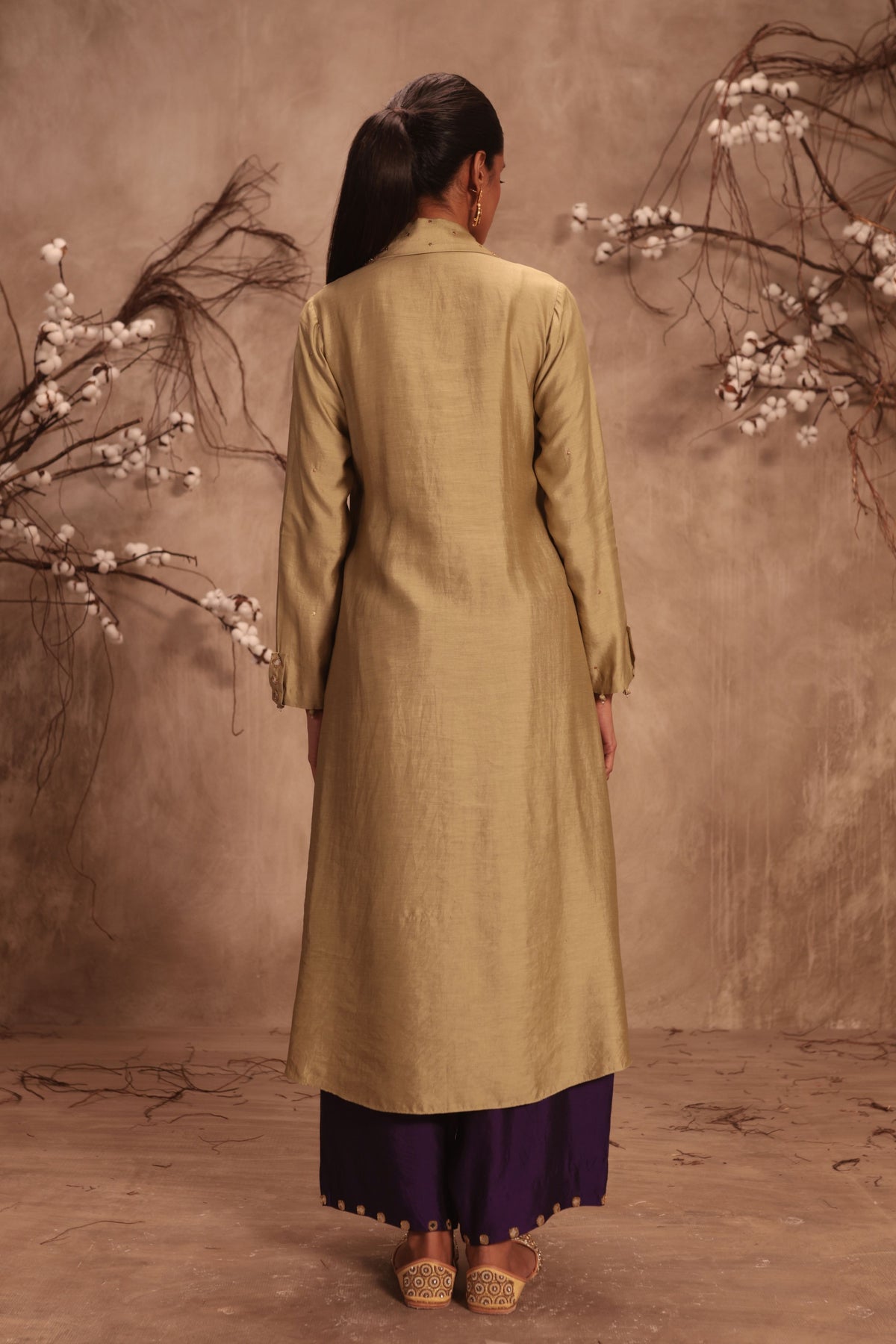 Light Green Collar Kurta Set