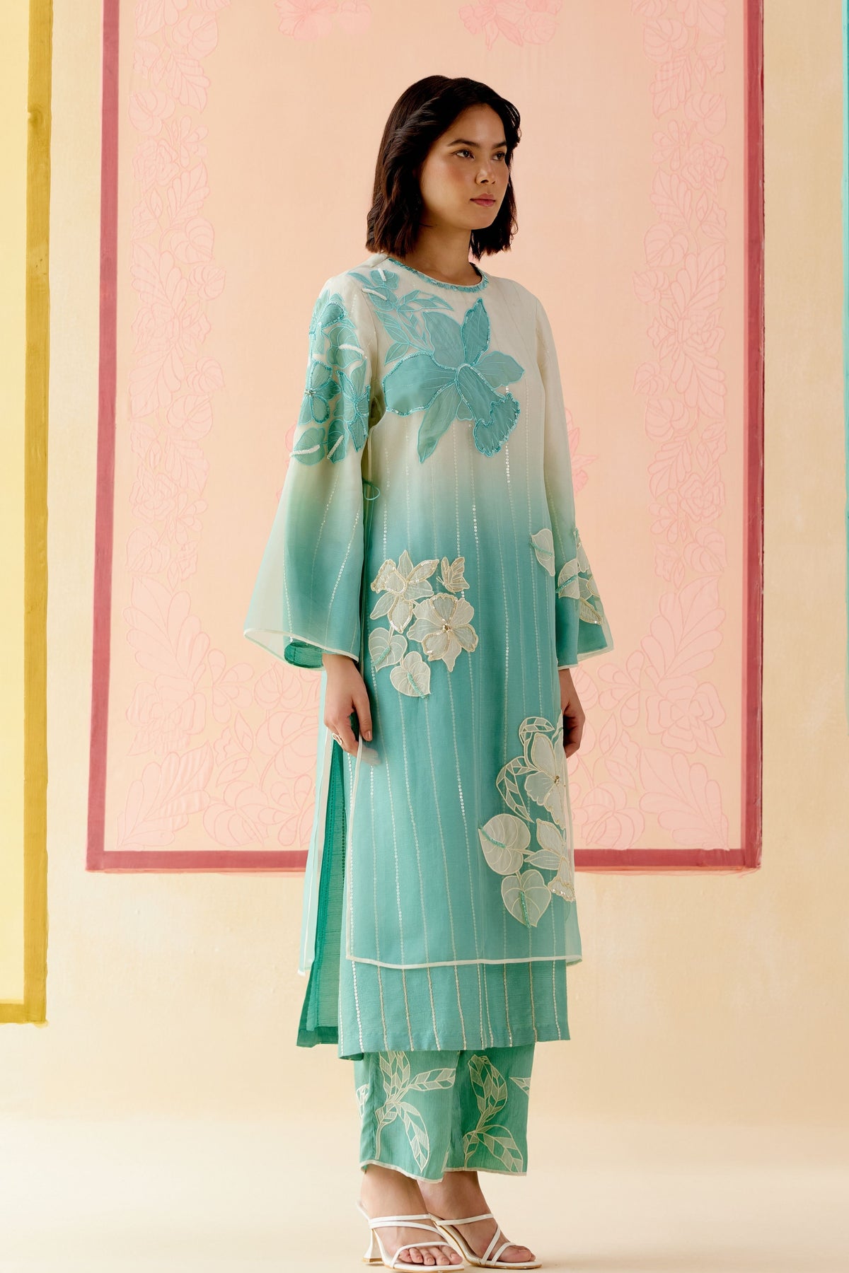 Mint Ombre Kurta Set