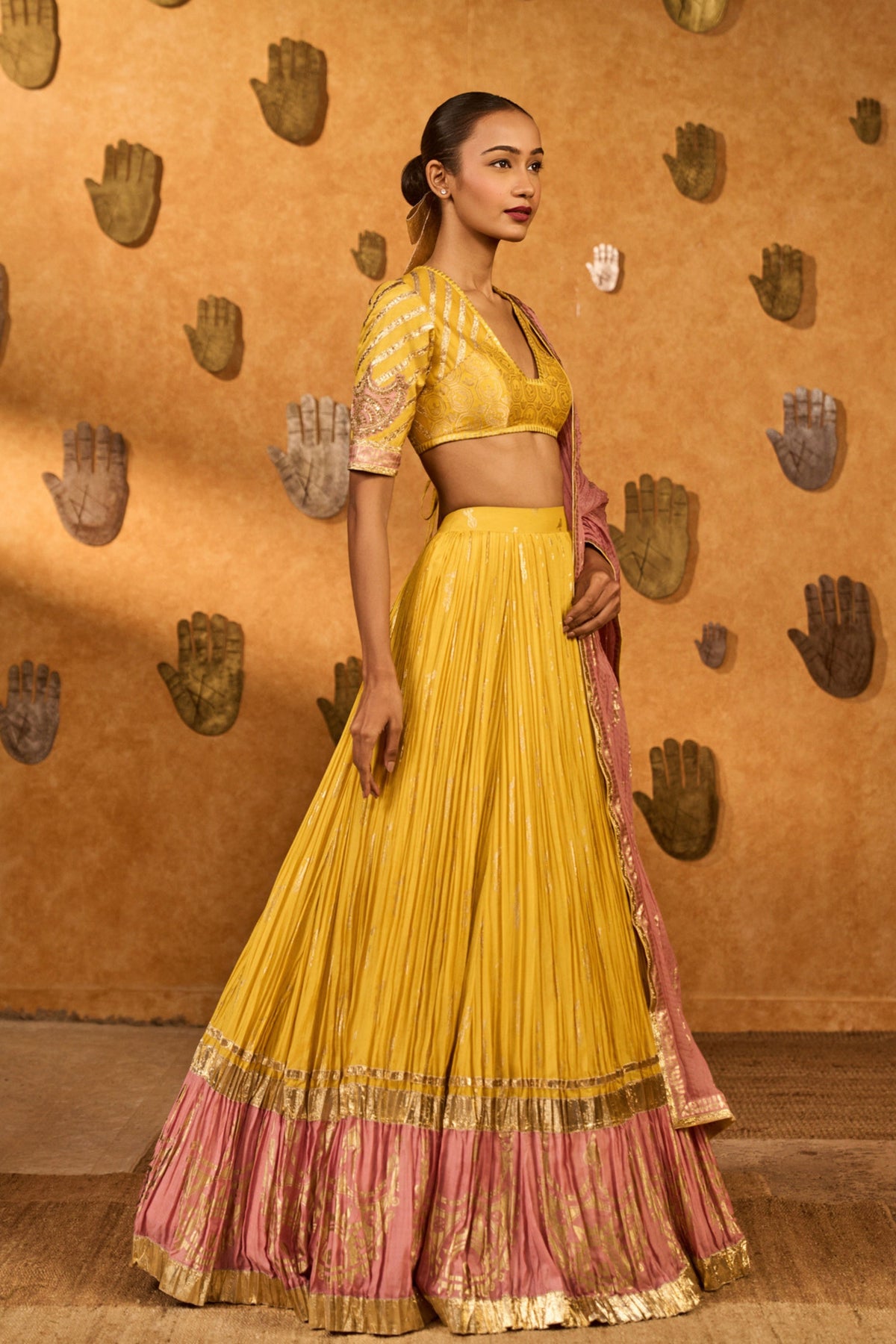 Spiced Ochre Lunar Lehenga Set