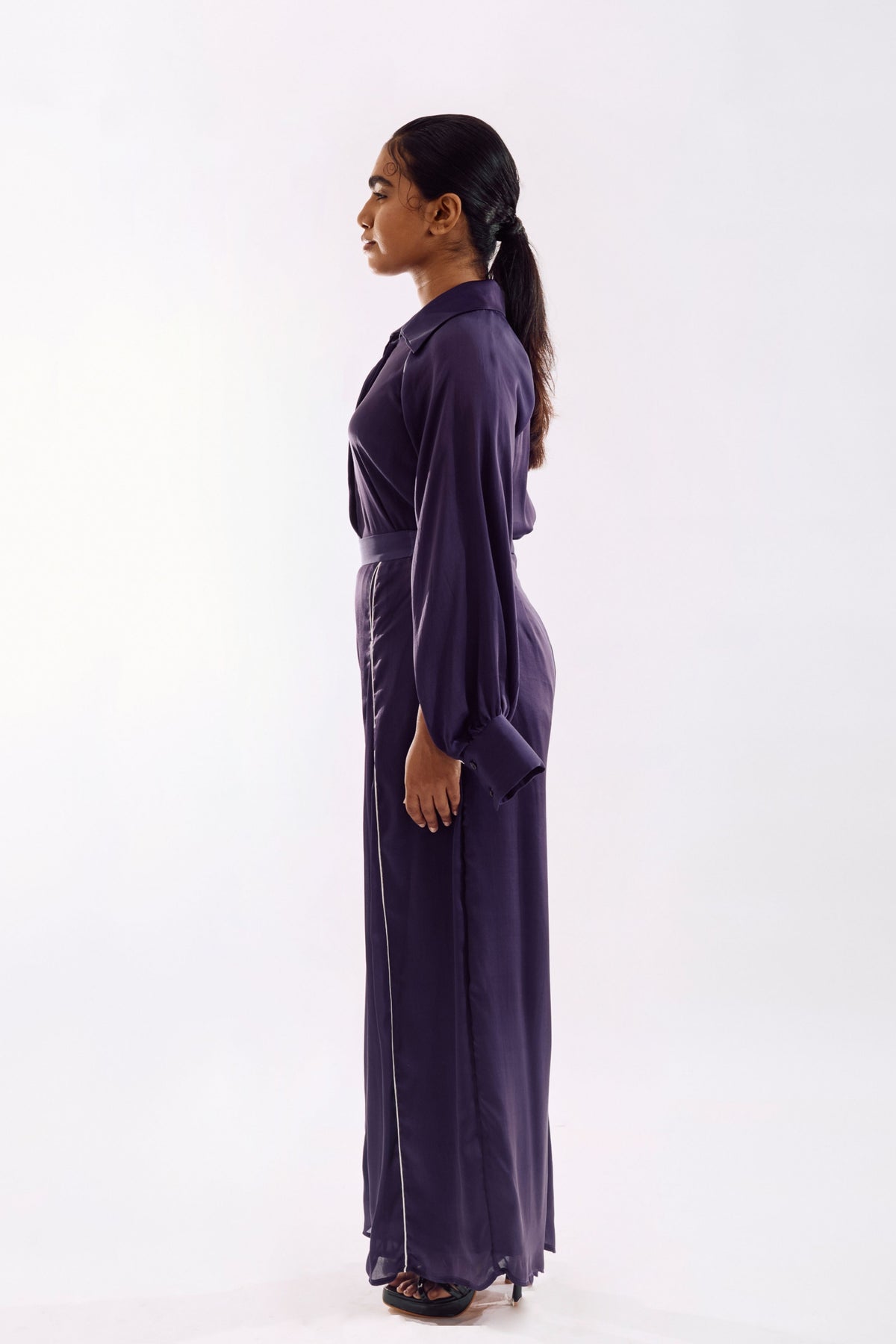Purple Panneled Co-ord Set