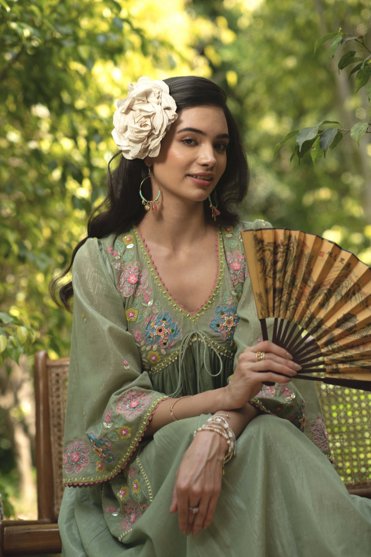 Green Gypsy Pocket Dress