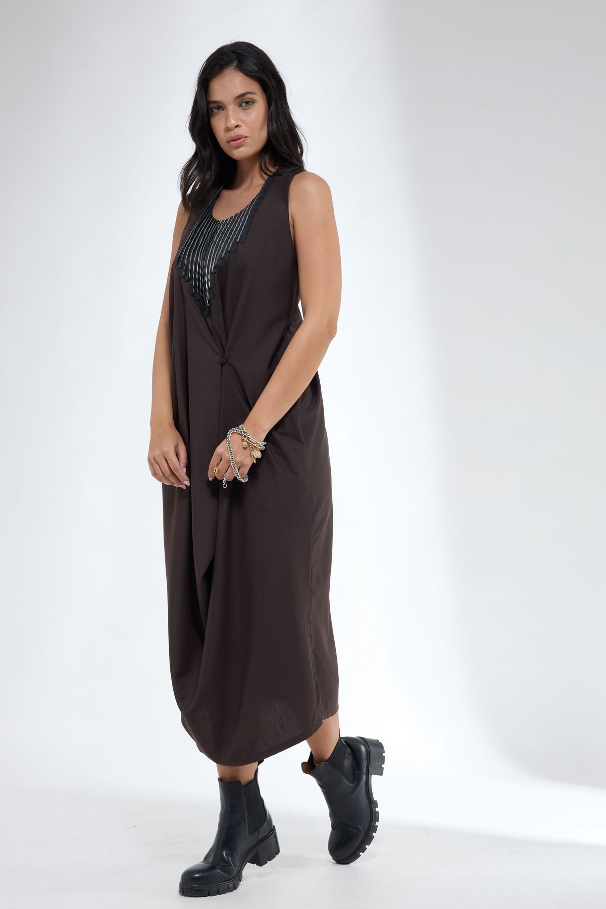 Brown Halter Dress