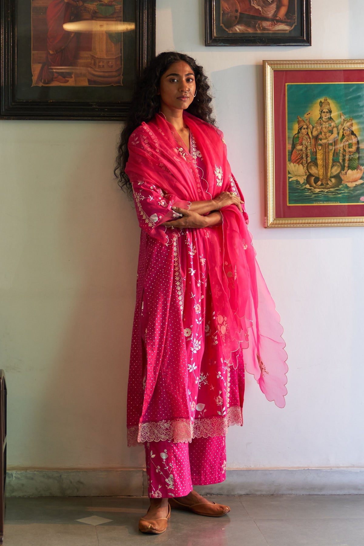 Gulabi Chameli Kurta Set