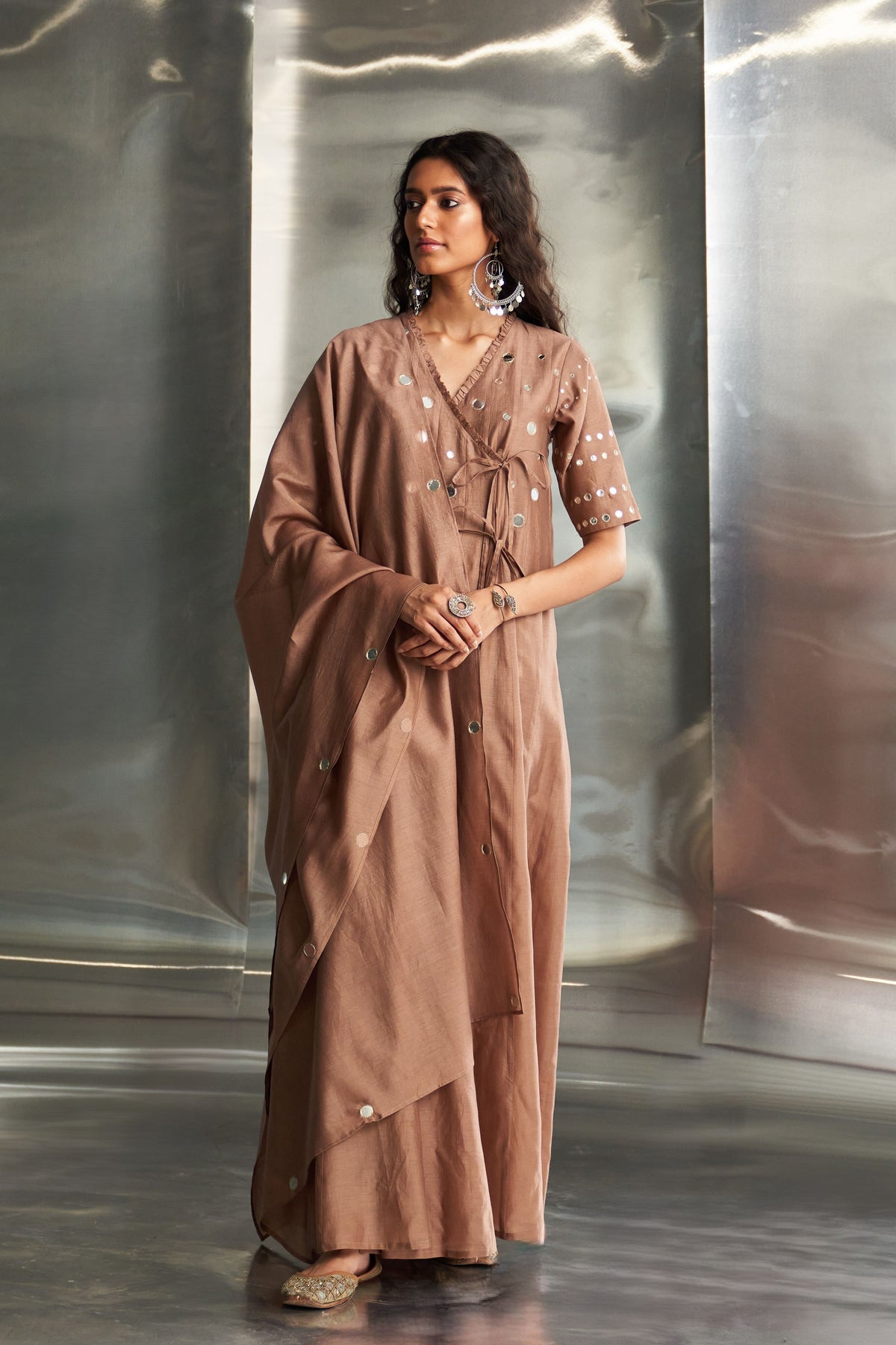 Ginger Anarkali Set