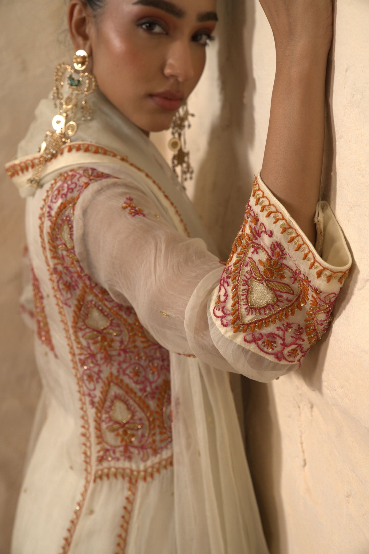 Organza Chikankari Kalidar Set