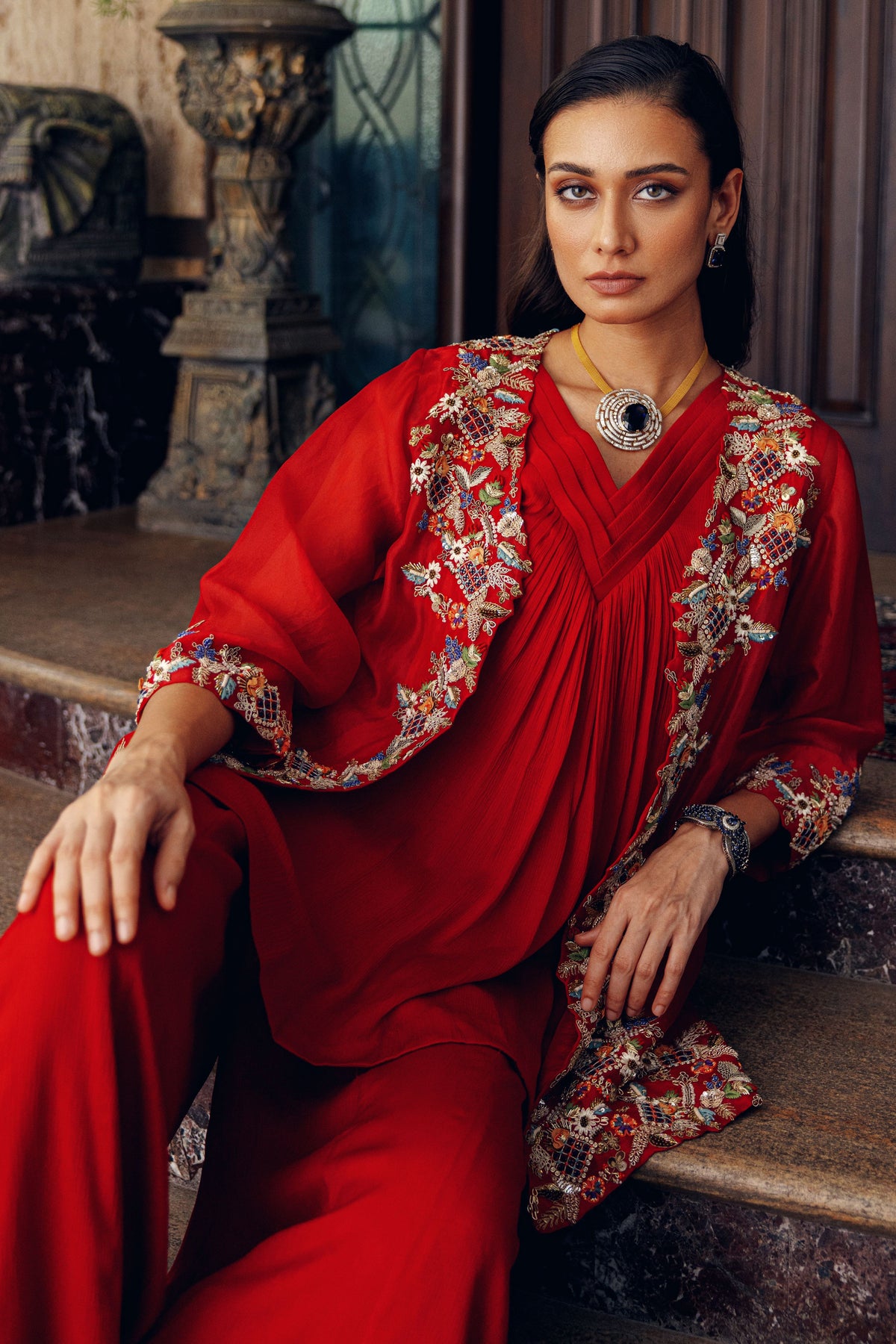 Red Jacket Set