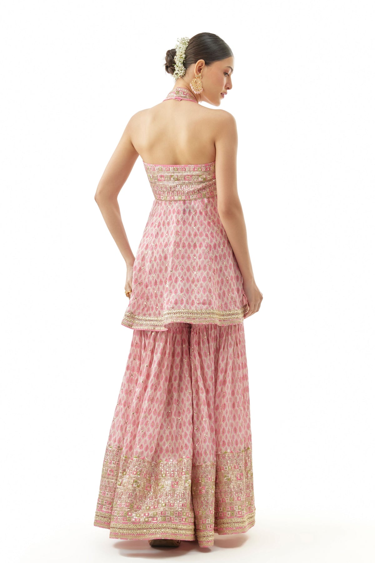 Pink Janhavi Sharara Set