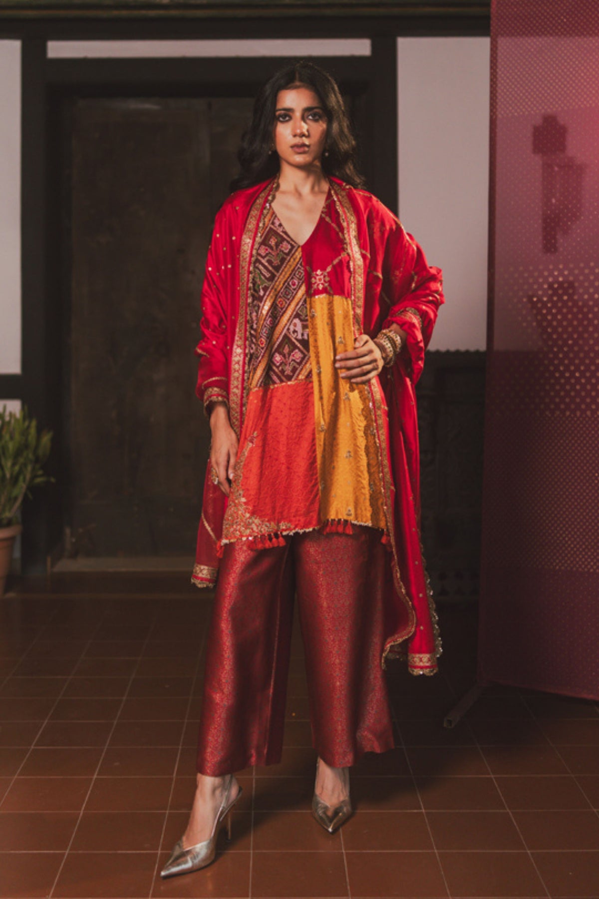 Pooja Multi Kaftan Set