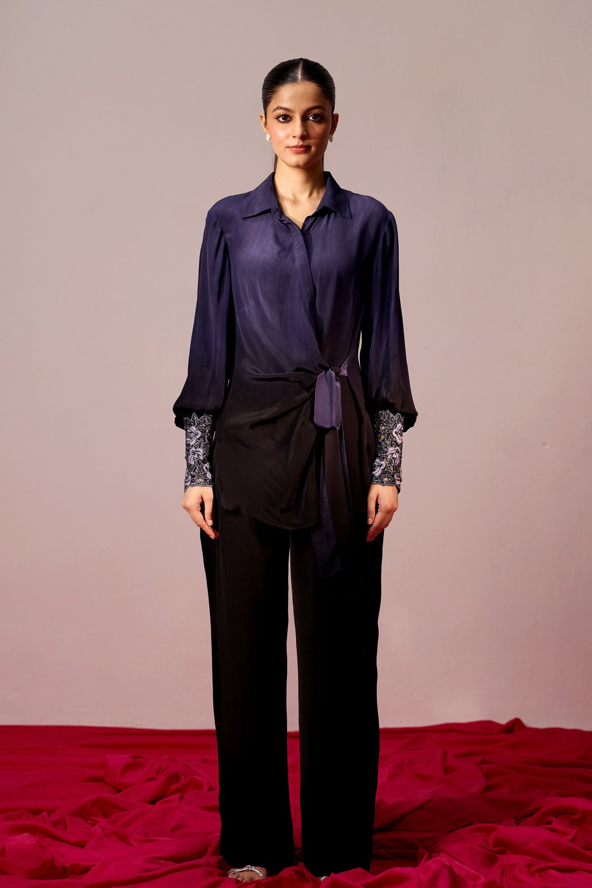 Ash Onyx Tie Up Co-ord Set