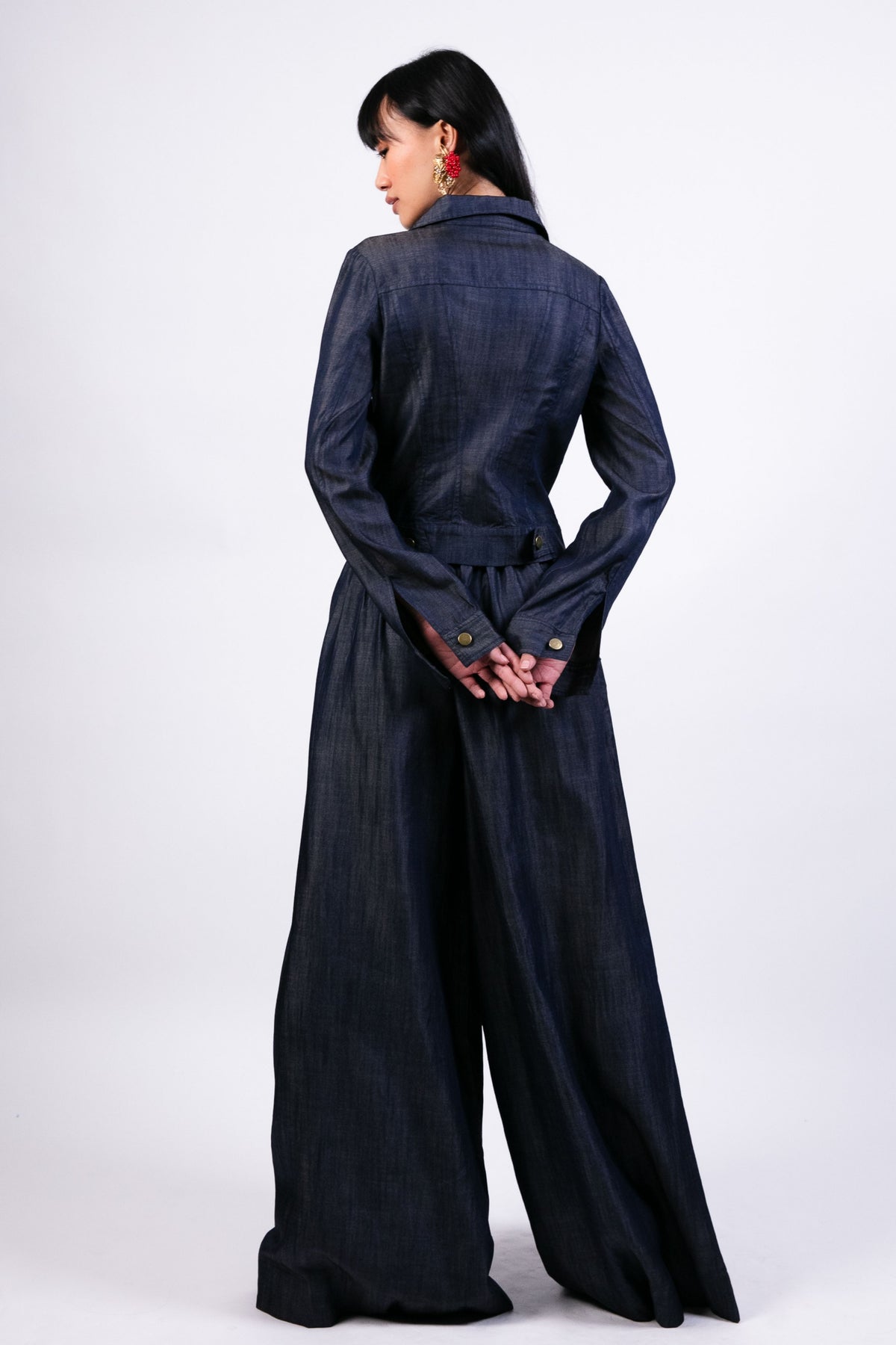 Embroidered Jacket With Flared Pants