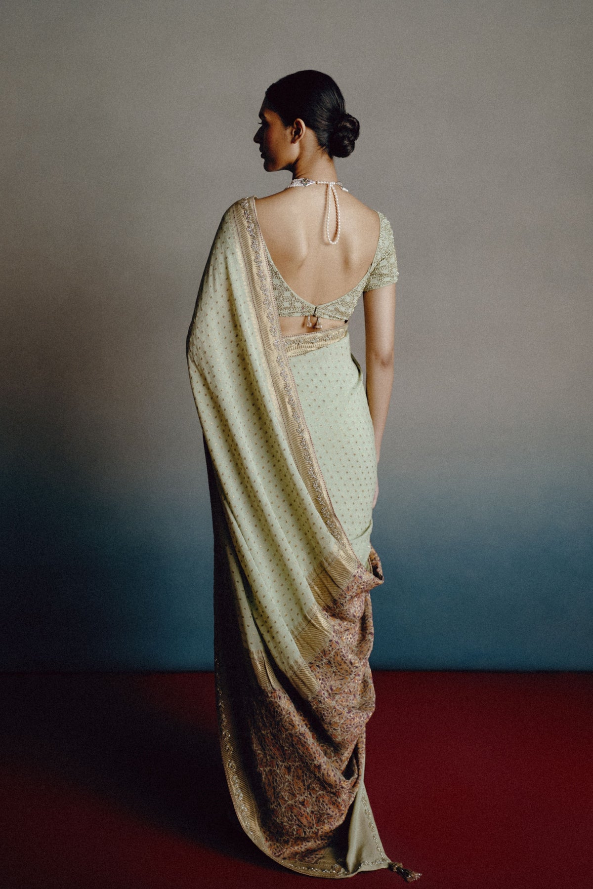 Pistachio Eden Saree