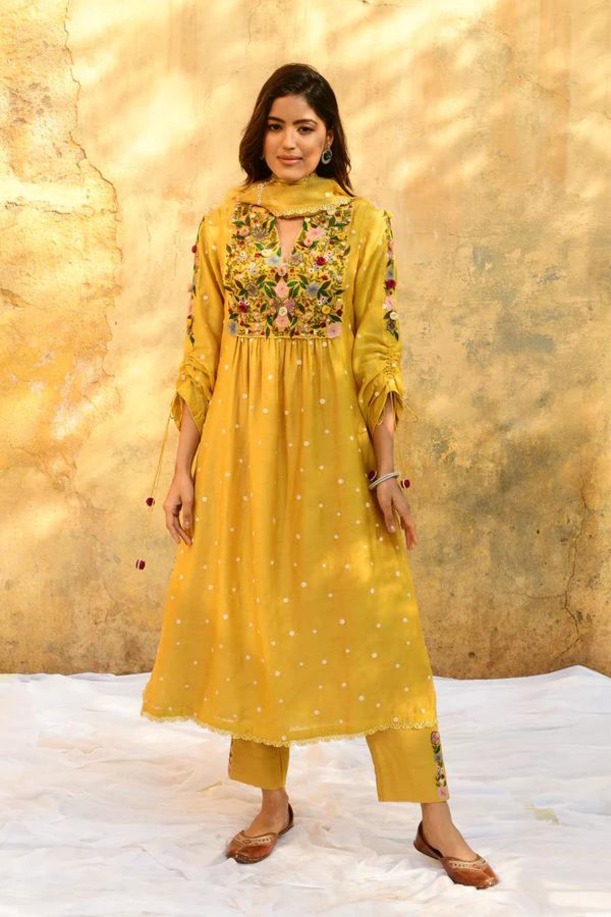 Yellow Orchid Kurta Set