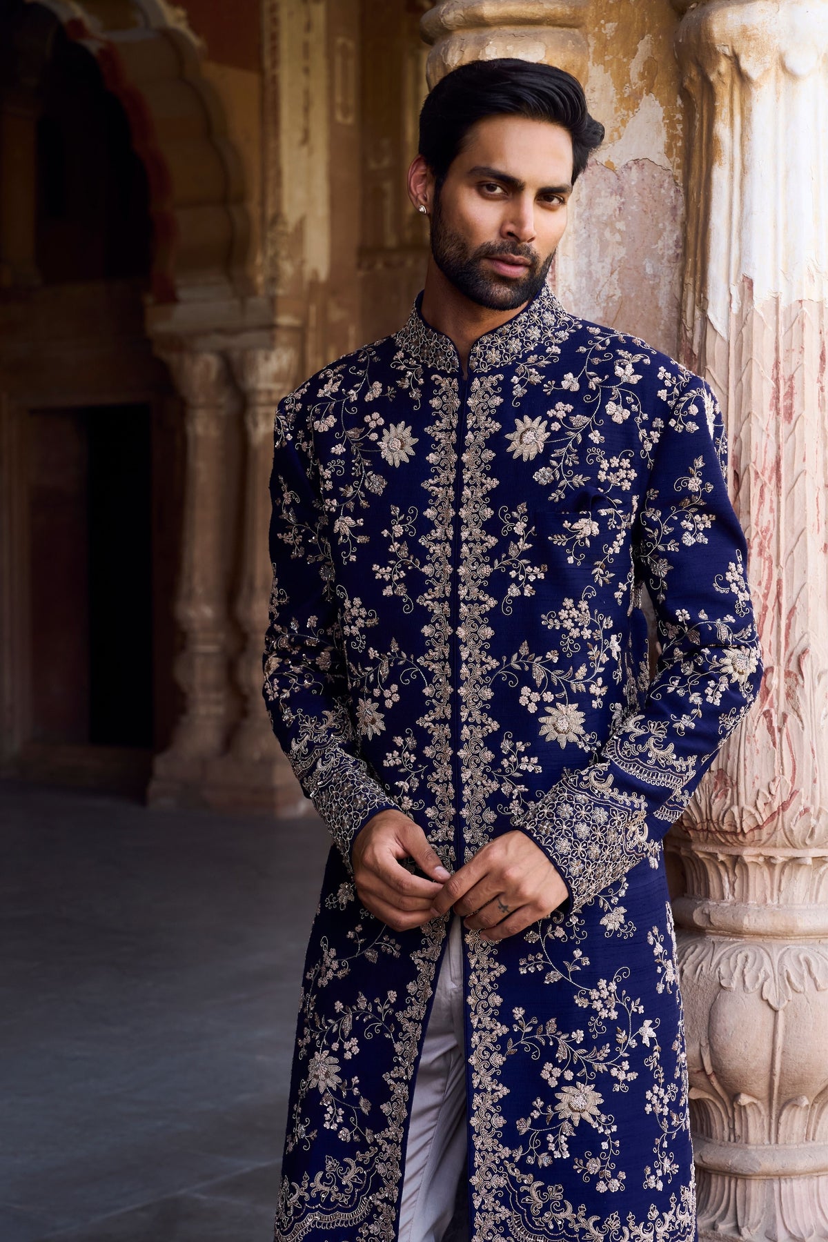 Purple Sherwani Set