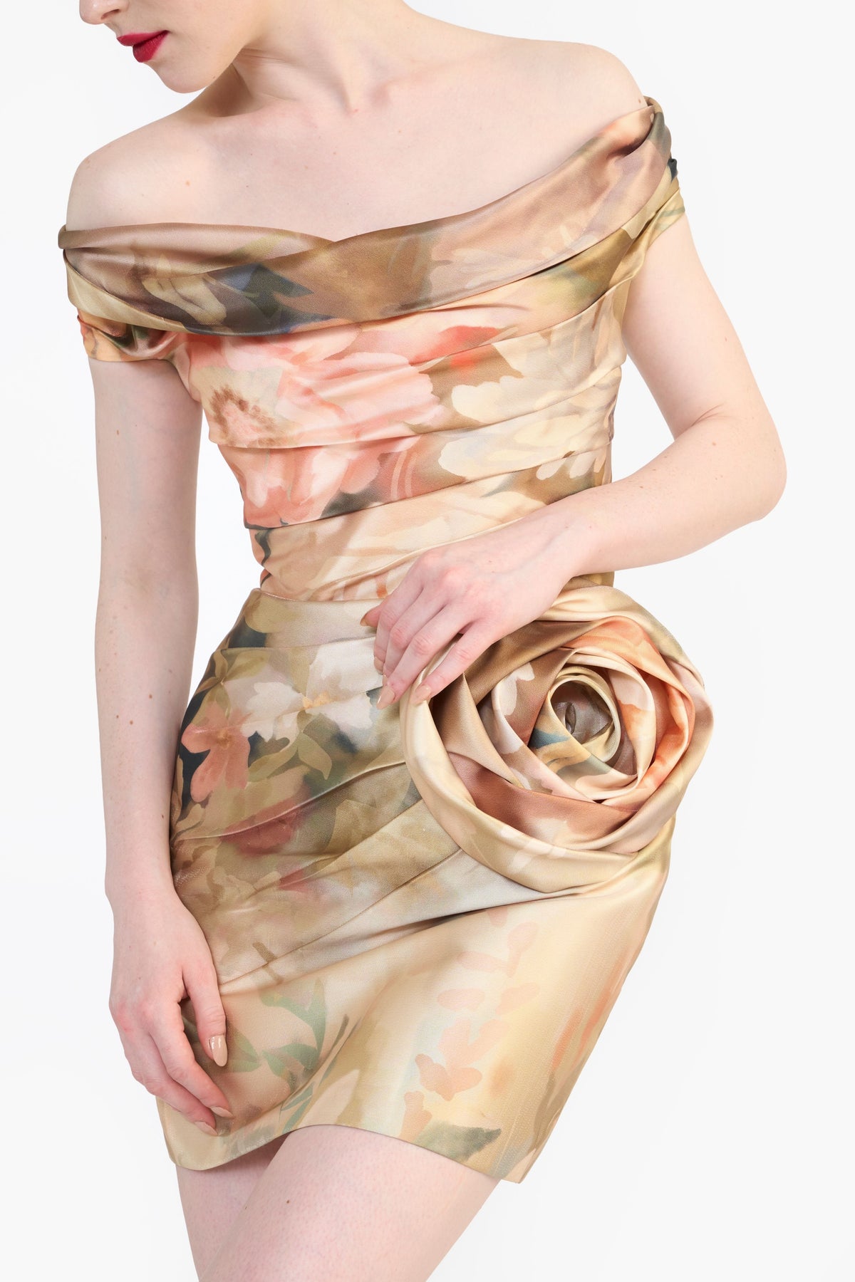 Off Shoulder Draped Mini