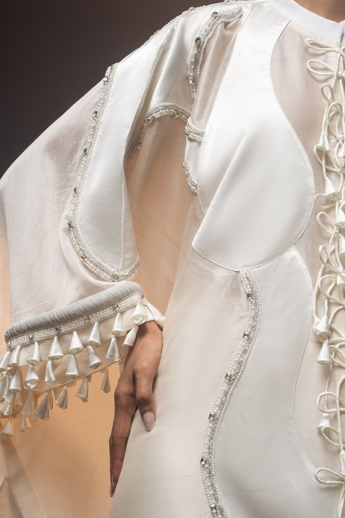 Sculptural Drape Kaftan Set