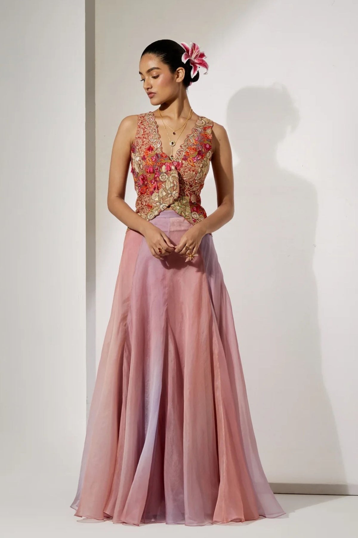 Blush Pink Skirt Set