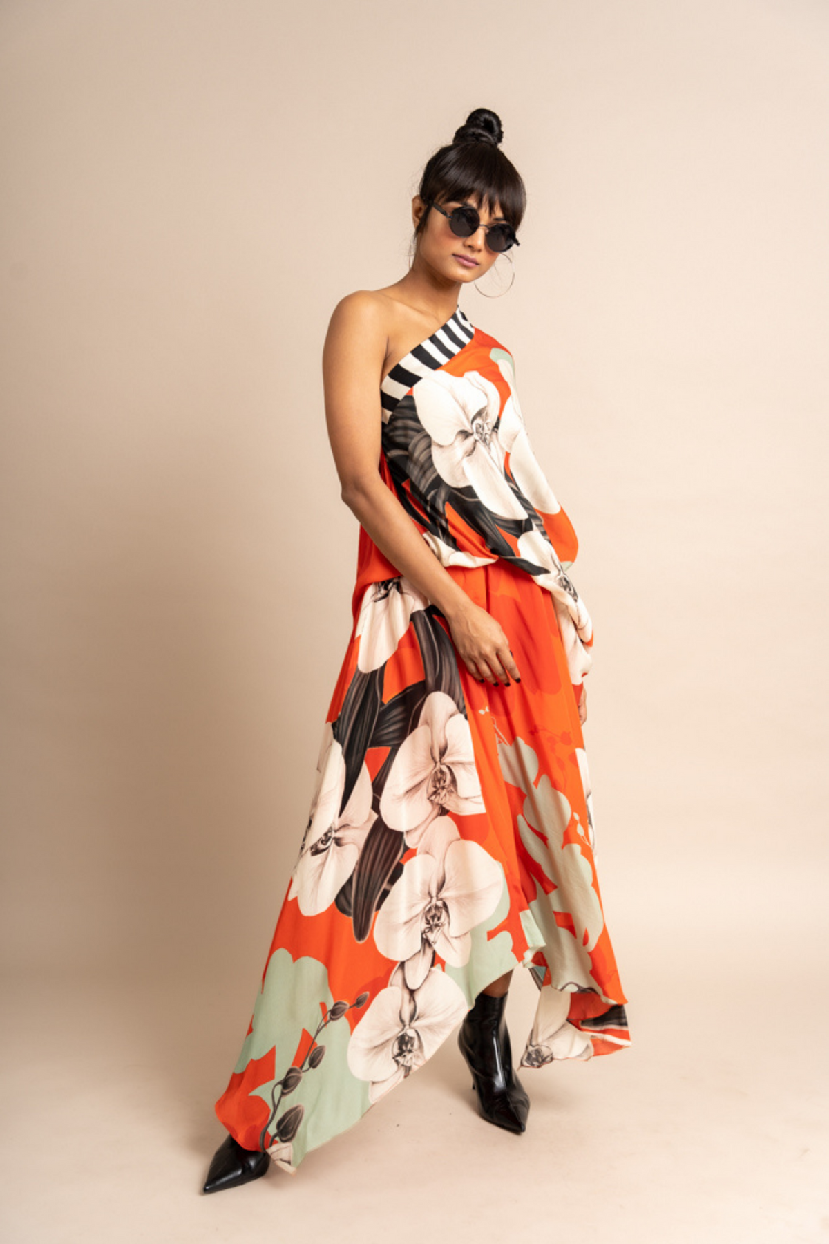 Tangerine Print Sack Dress