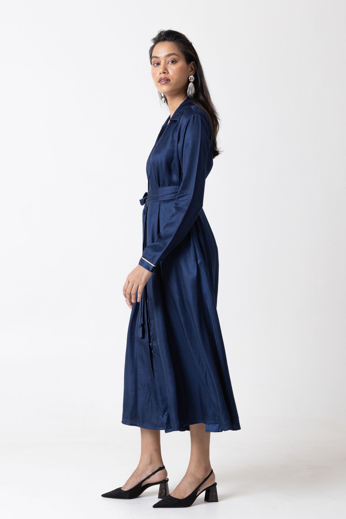 Classic Blue Shirt Dress