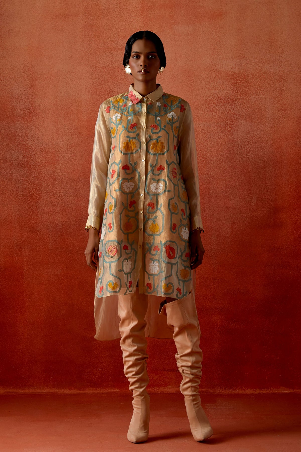 Tissue Embroidered Shirt