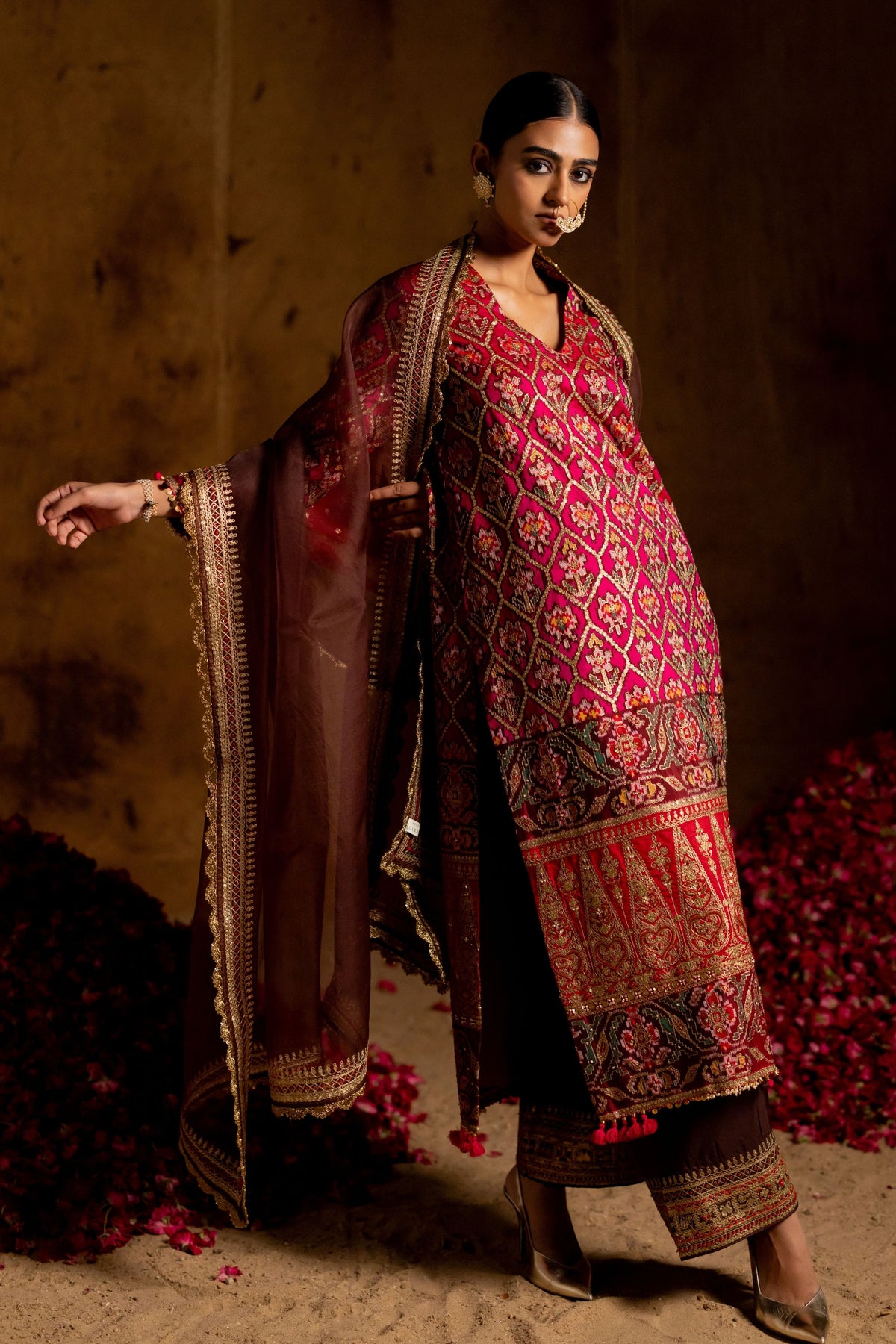 Brown Dupatta