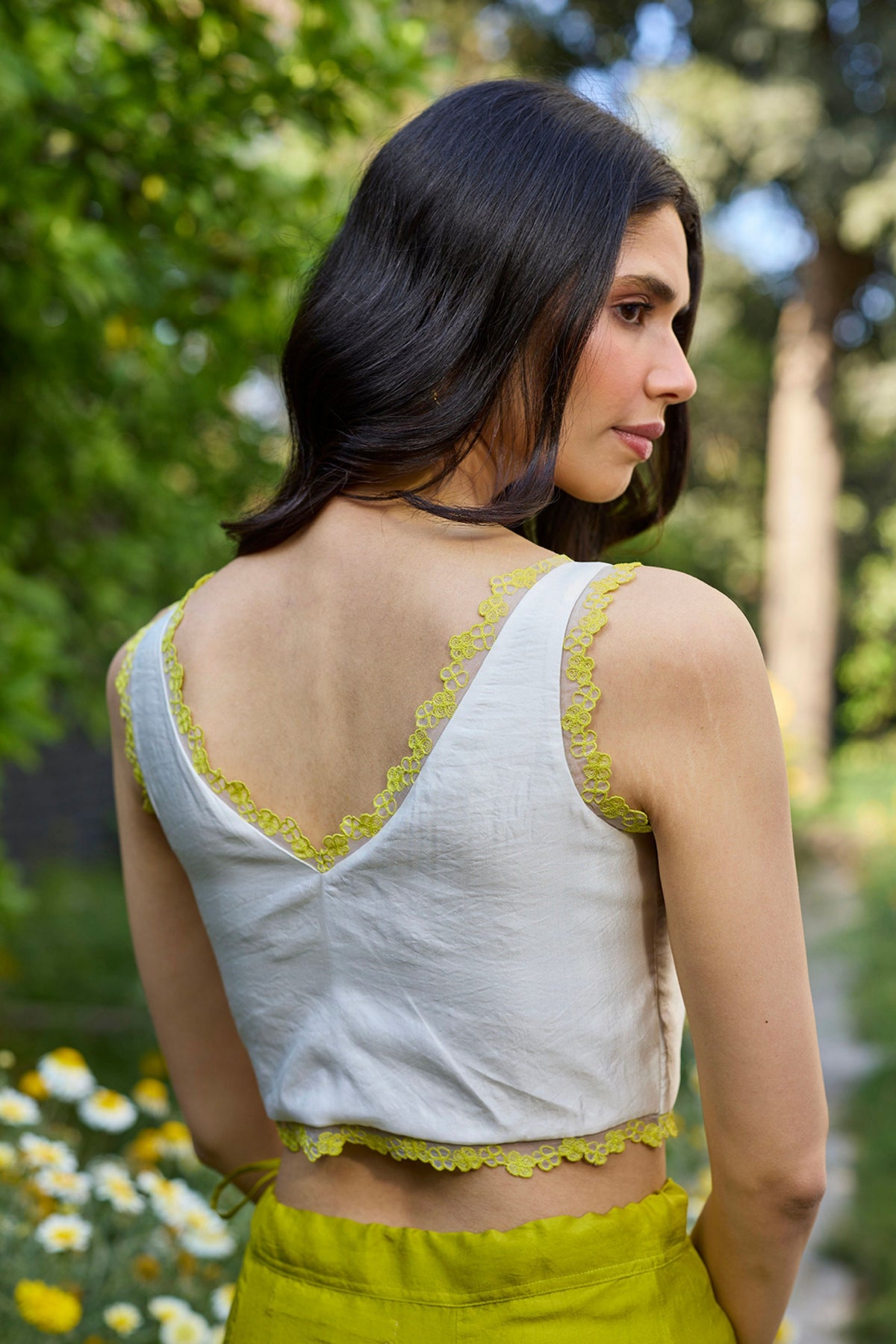 Petal & Path Ivory Embroidered Blouse