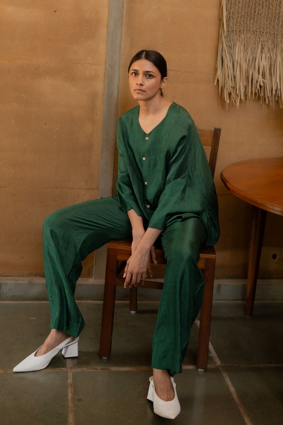 Forest Green Crop Shirt