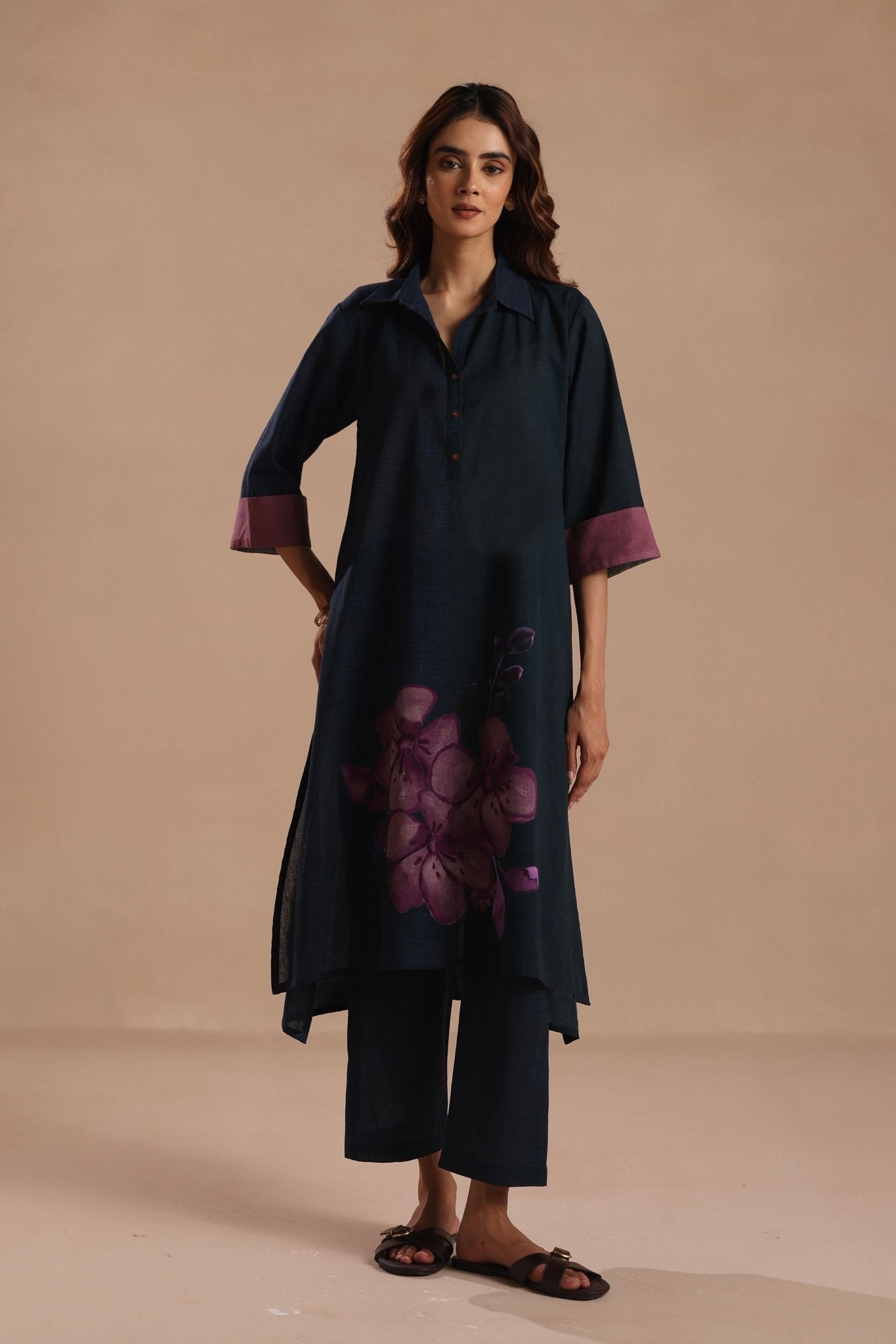 Avery Kurta Set - Roza Pret - Elahe