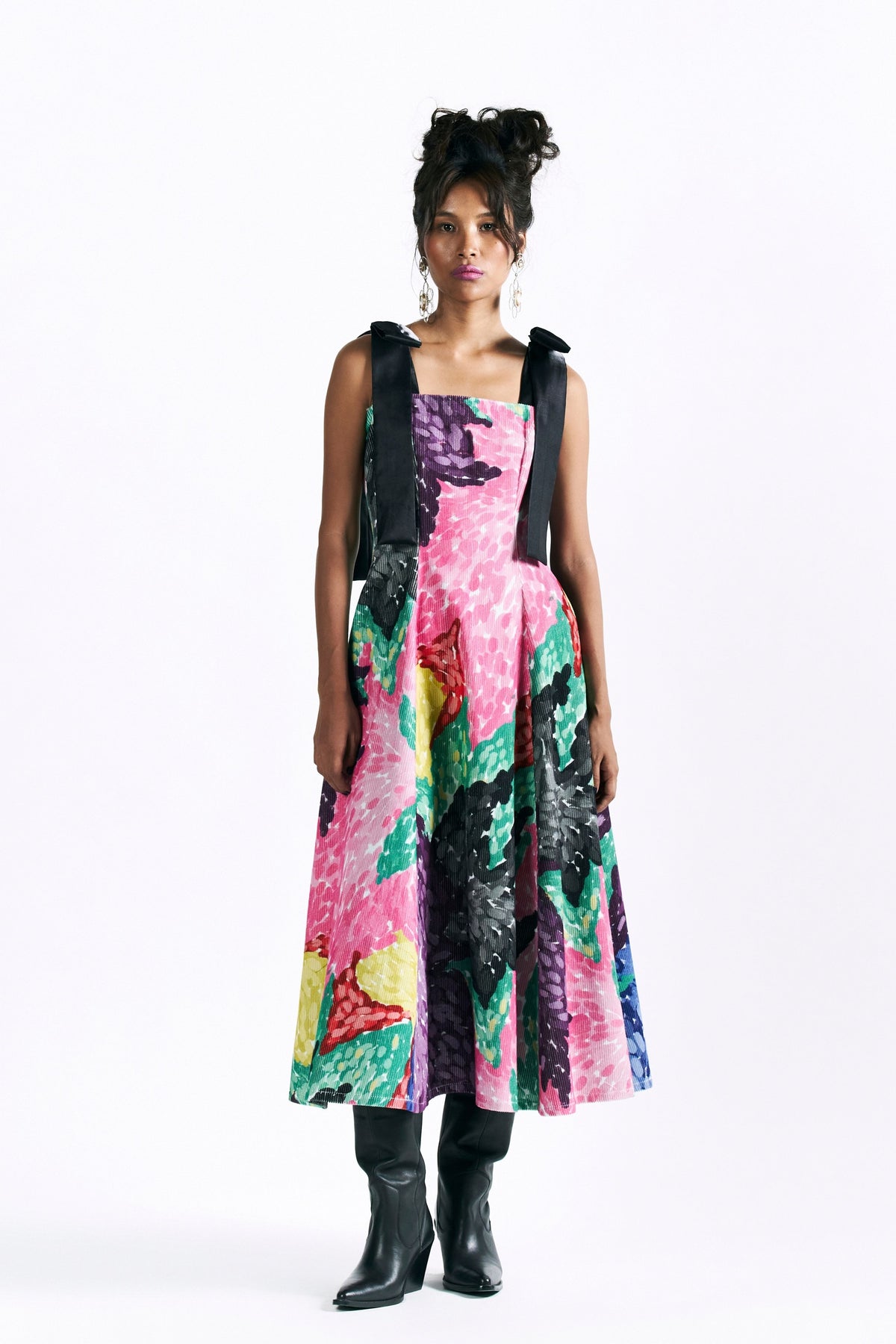 Linear Bloom Dress