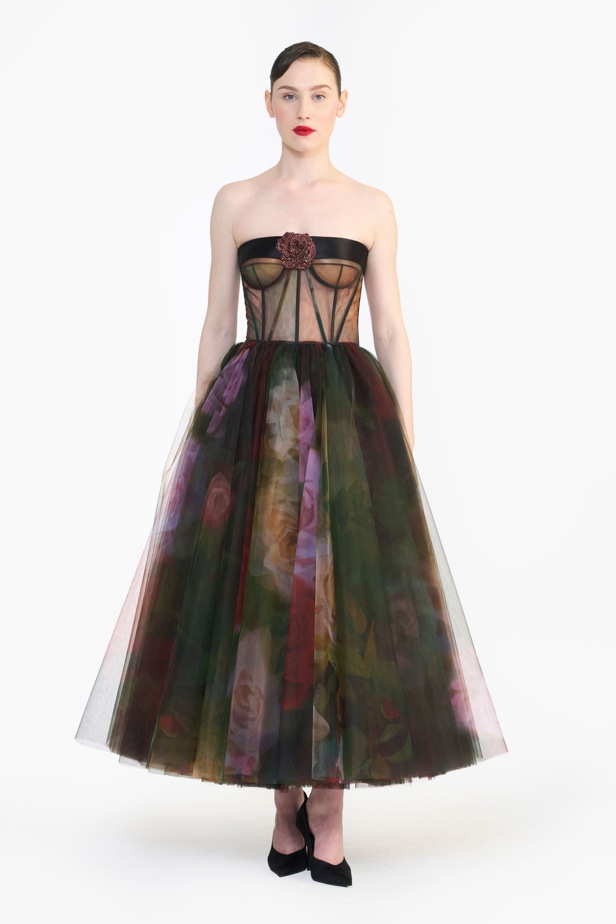 Corseted Tulle Midi