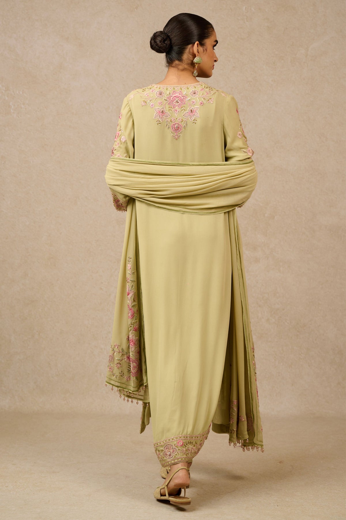 Mint Georgette Straight Kurta