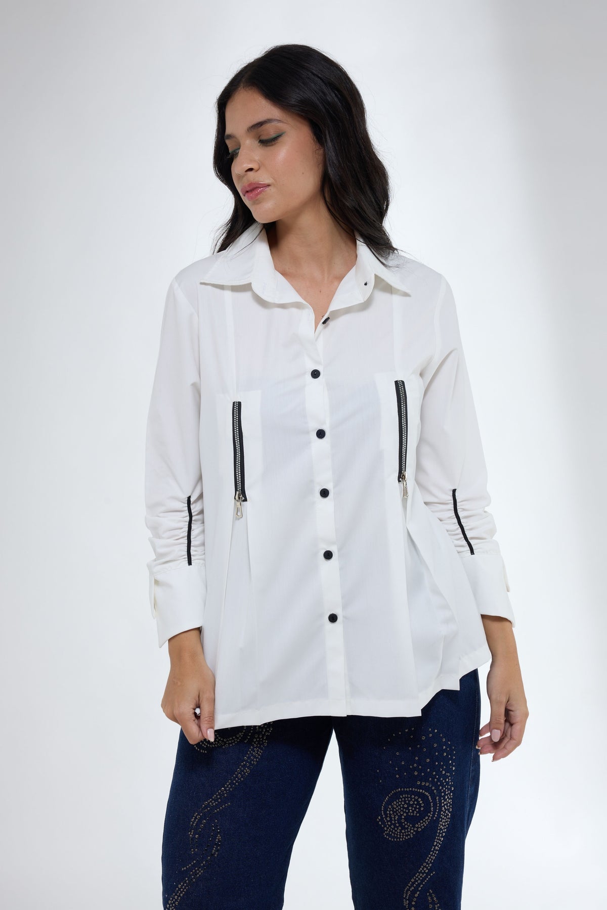 Zip Detailing Shirt