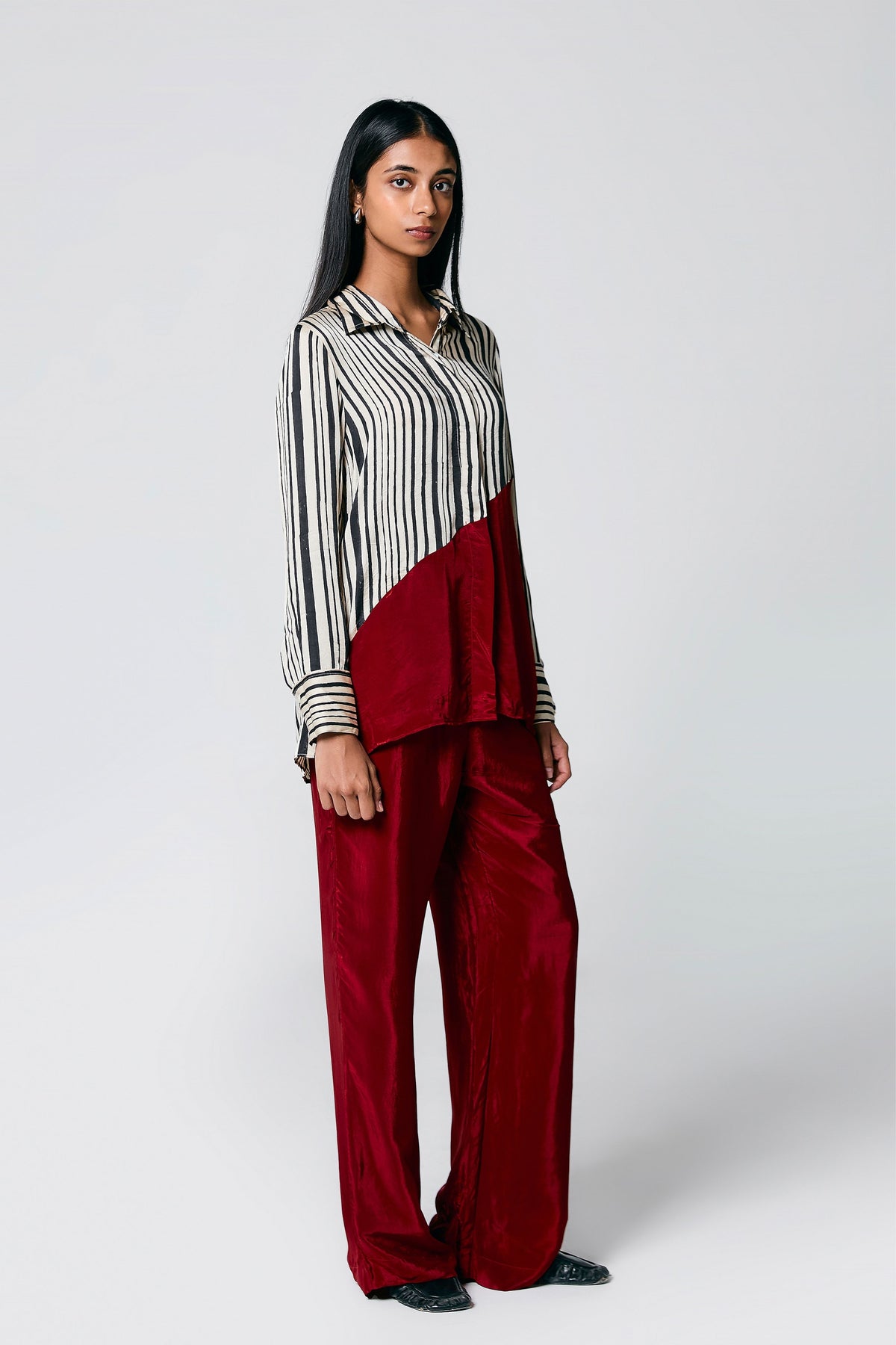 Multicolour Diagonal Stripes Co-ord Set