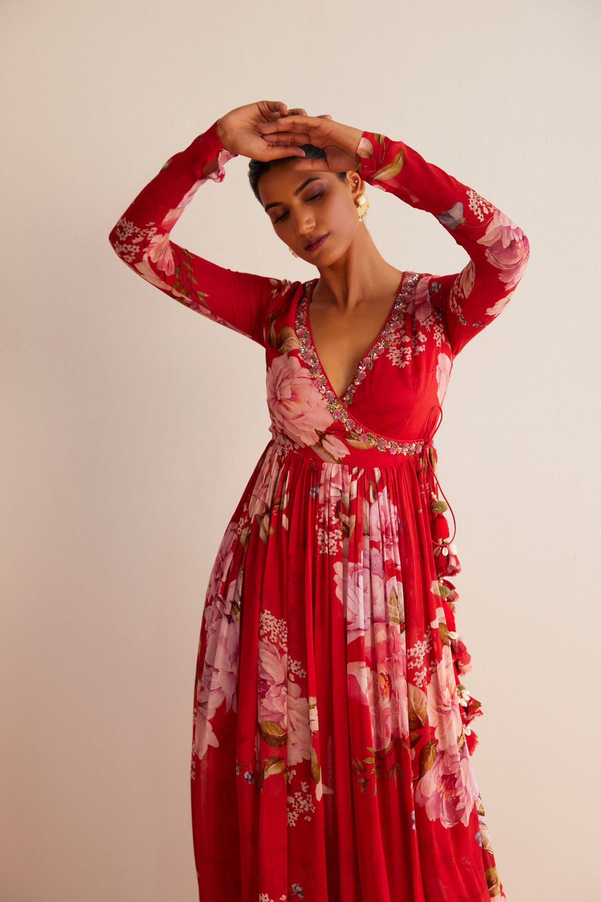 Kamya Red Angrakha Set