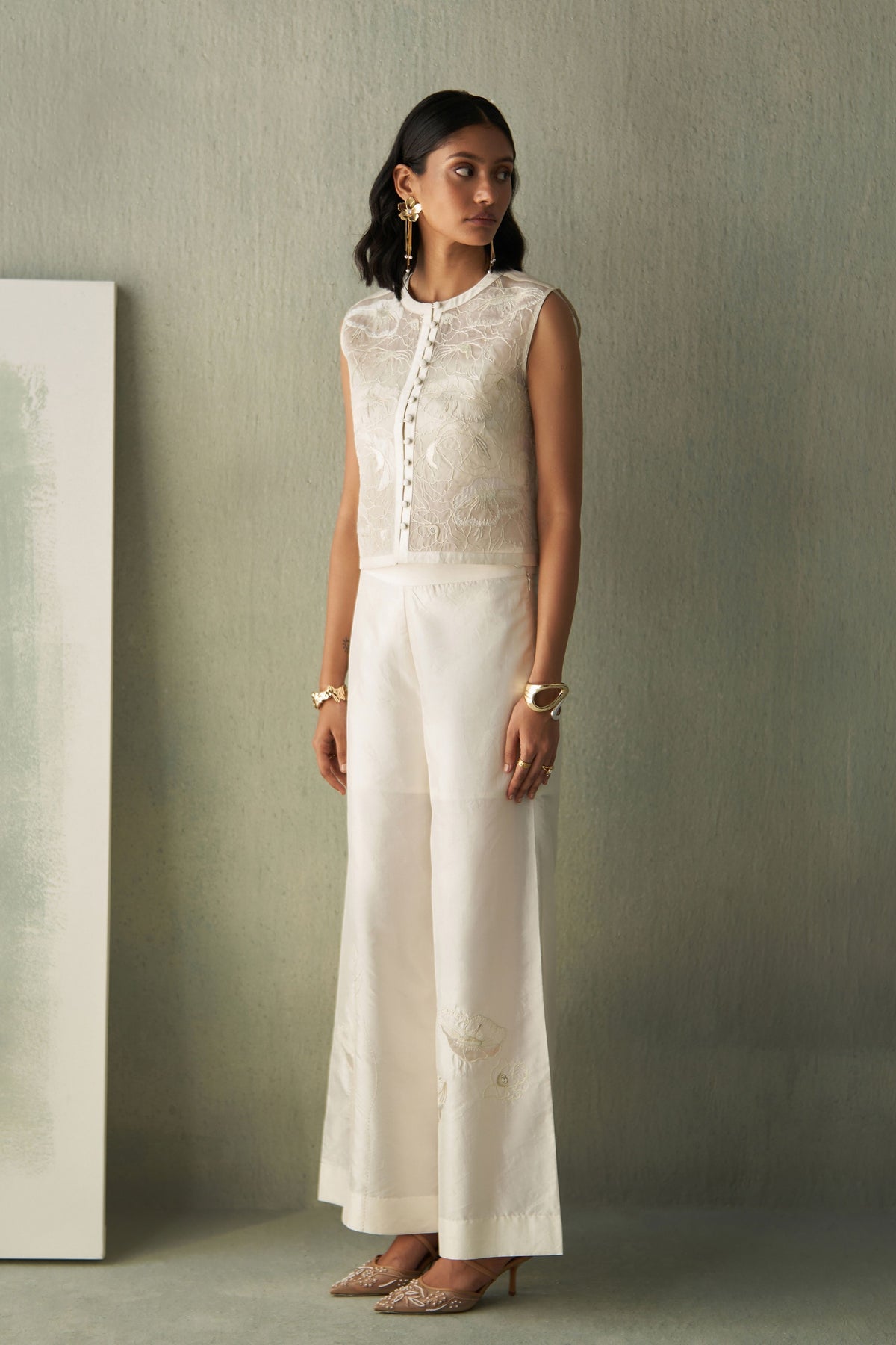 Foliage Applique Trouser