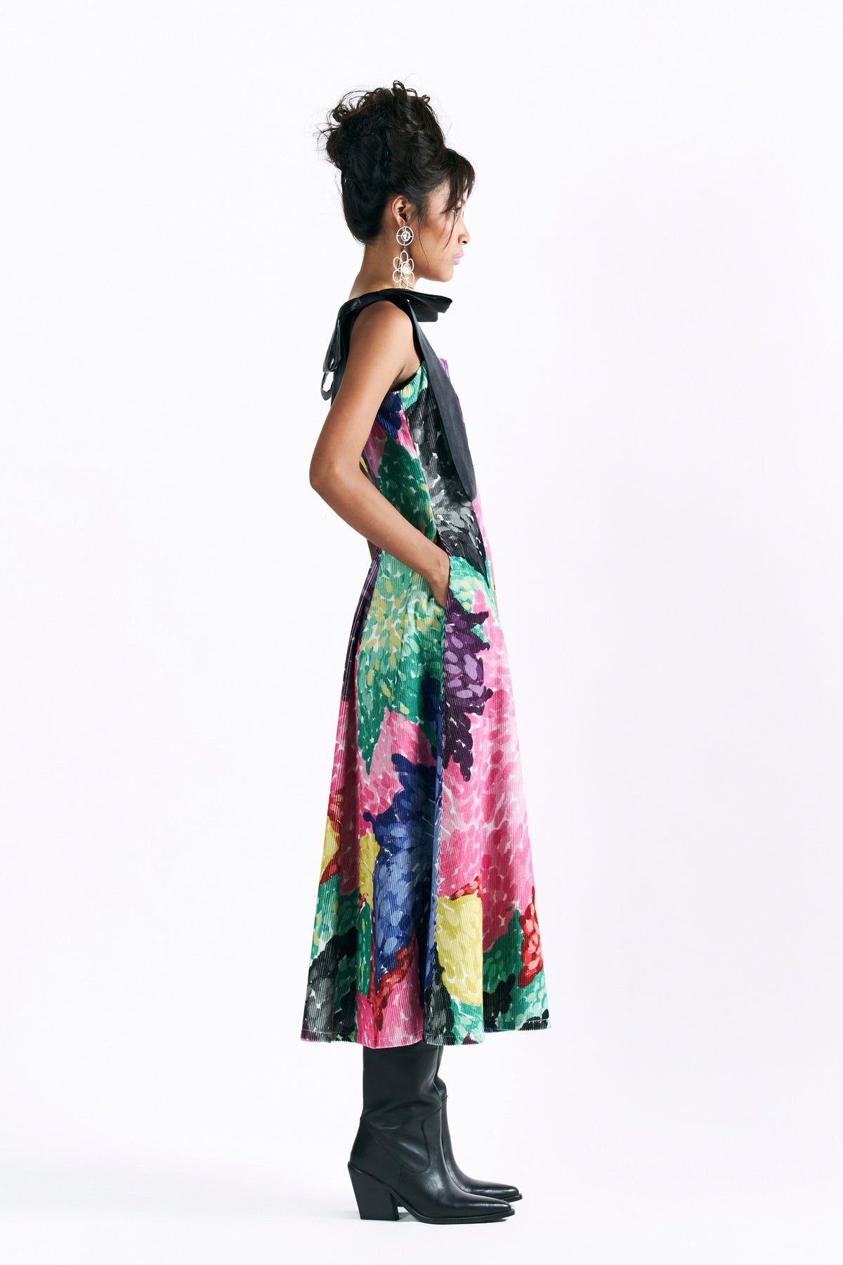 Linear Bloom Dress