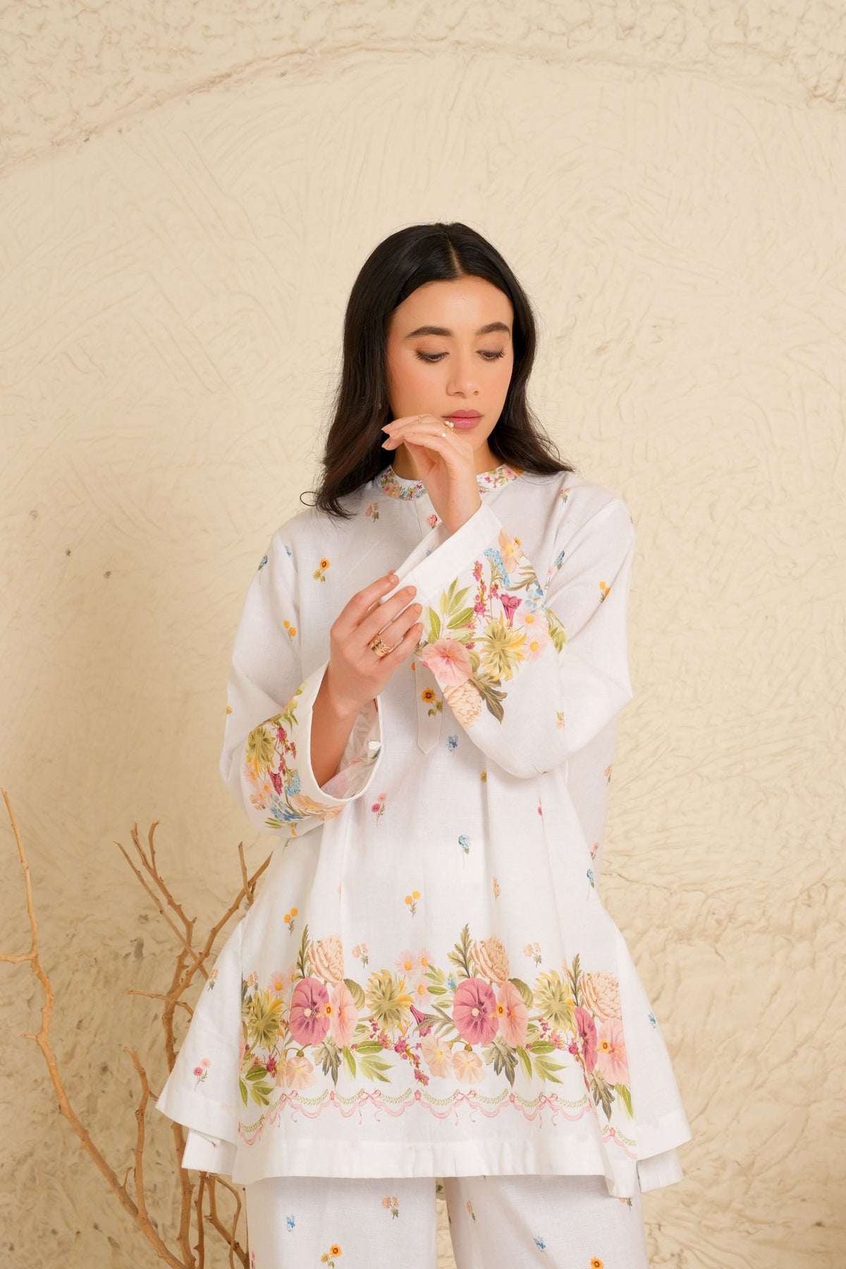 White Floral Co-ord Set