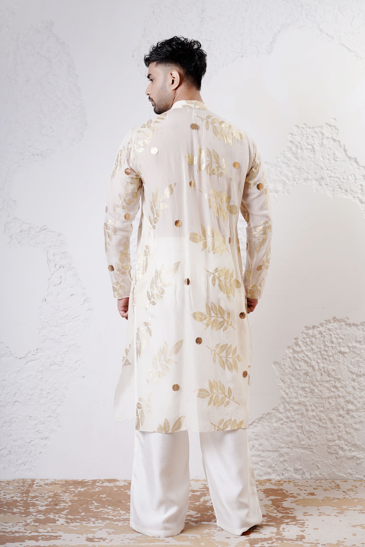 Ivory Leaf Men Kurta Set