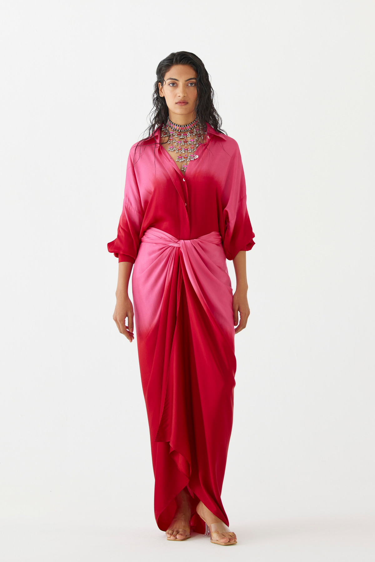 Ruby Shirt Draped Dress